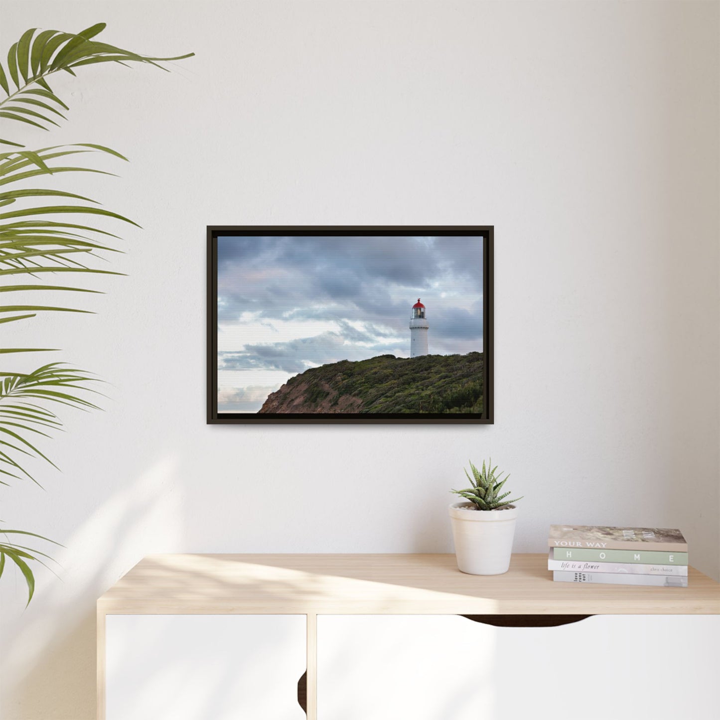 Cape Schank Lighthouse on a Winter Morning 6287 - Framed Canvas Print