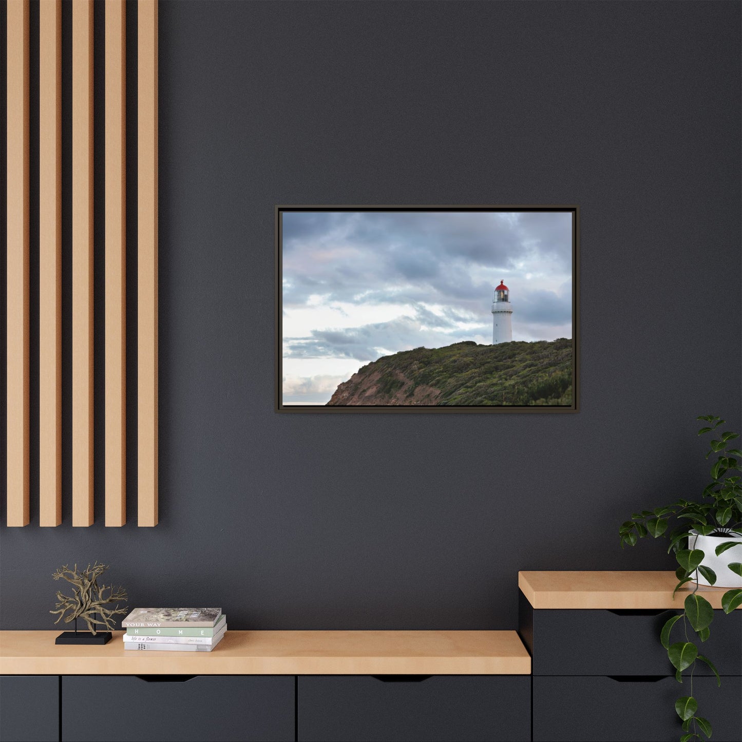 Cape Schank Lighthouse on a Winter Morning 6287 - Framed Canvas Print