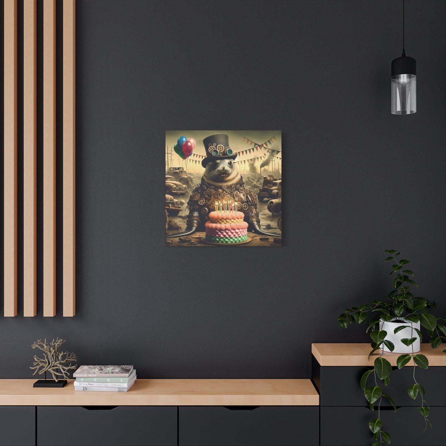 Steampunk Seal 11 - Thick Matte Canvas Print