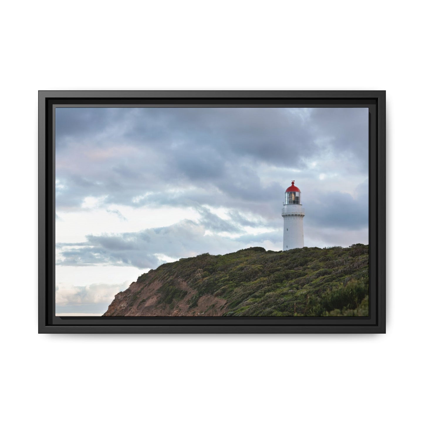 Cape Schank Lighthouse on a Winter Morning 6287 - Framed Canvas Print