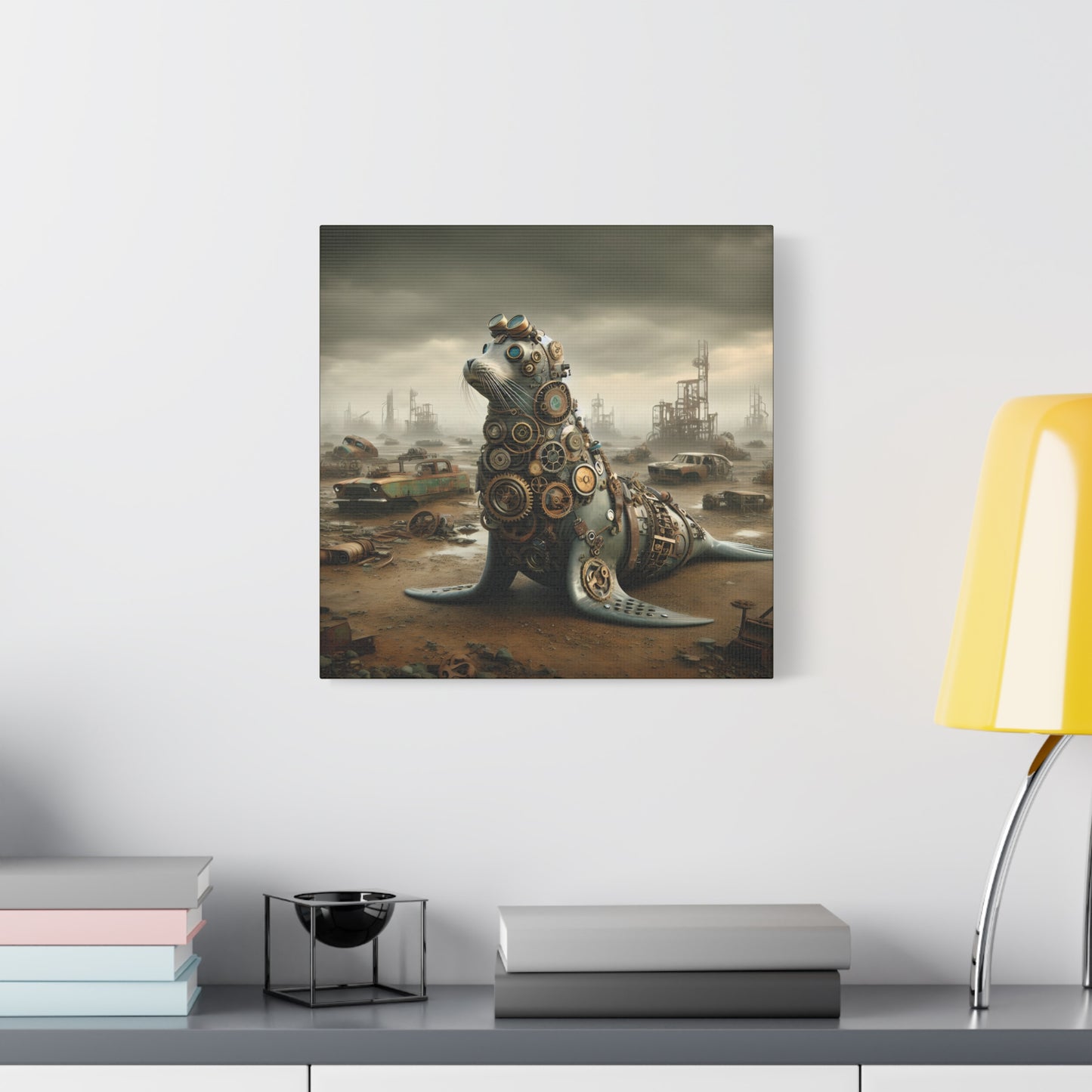 Steampunk Seal 8 - Thick Matte Canvas Print