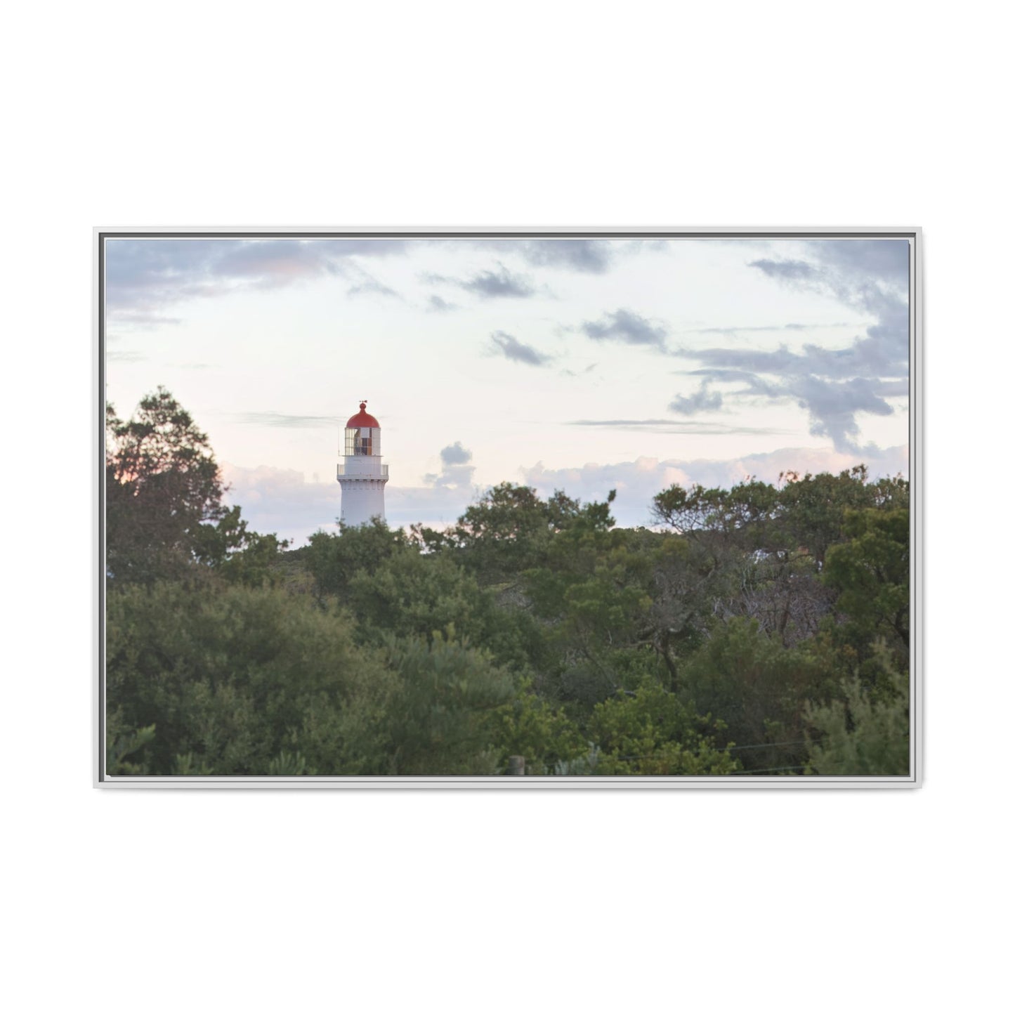 Cape Schank Lighthouse on a Winter Morning 6279 - Framed Canvas Print