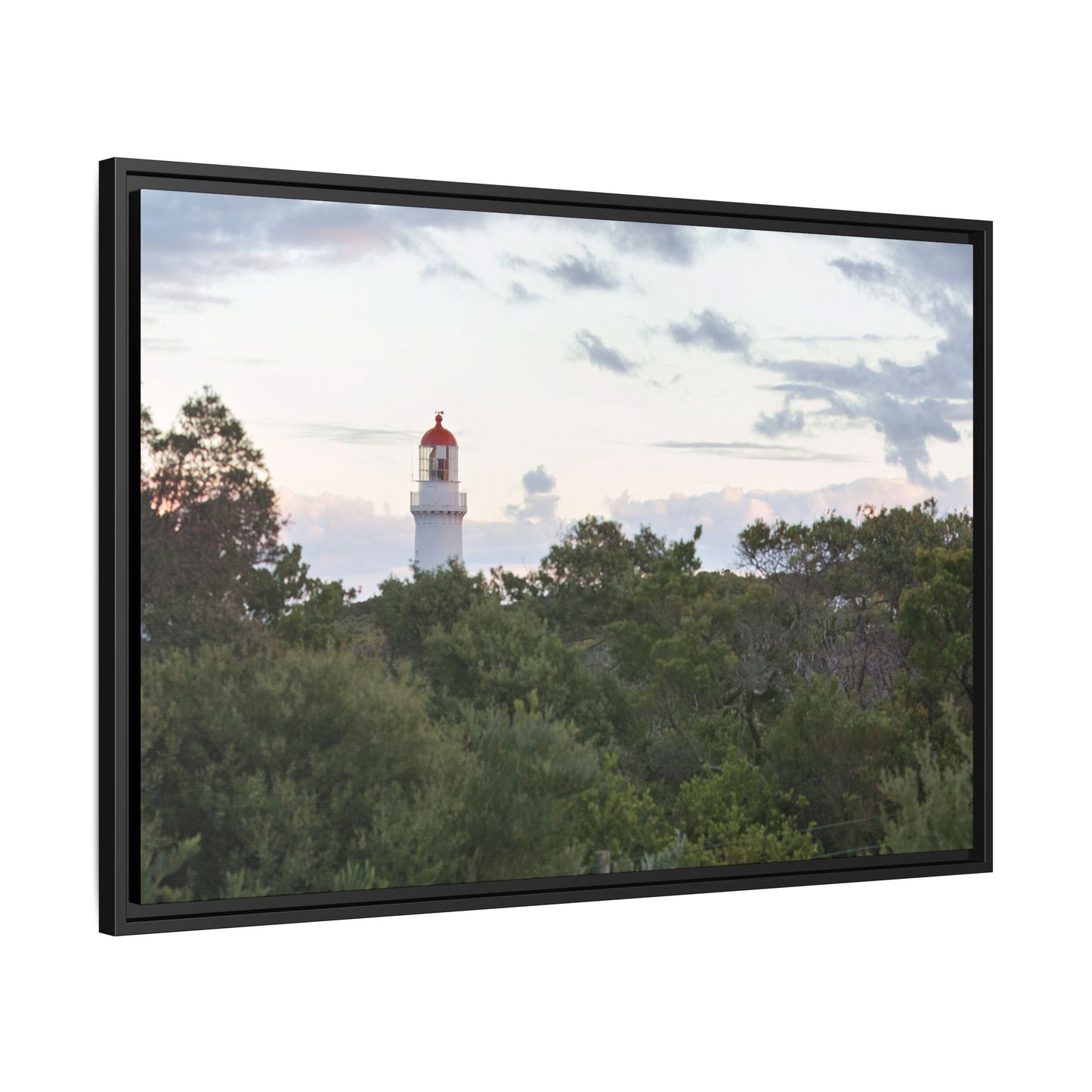 Cape Schank Lighthouse on a Winter Morning 6279 - Framed Canvas Print