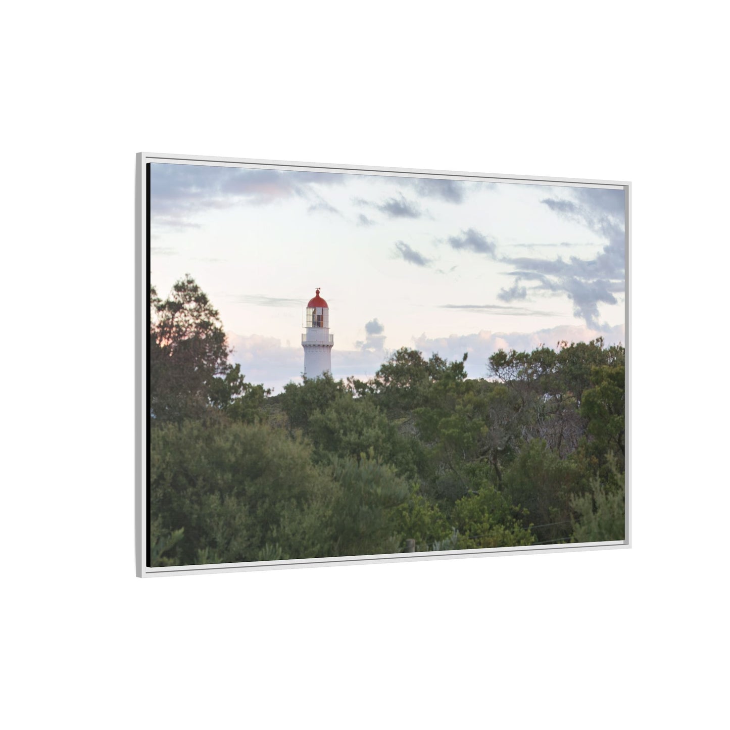 Cape Schank Lighthouse on a Winter Morning 6279 - Framed Canvas Print