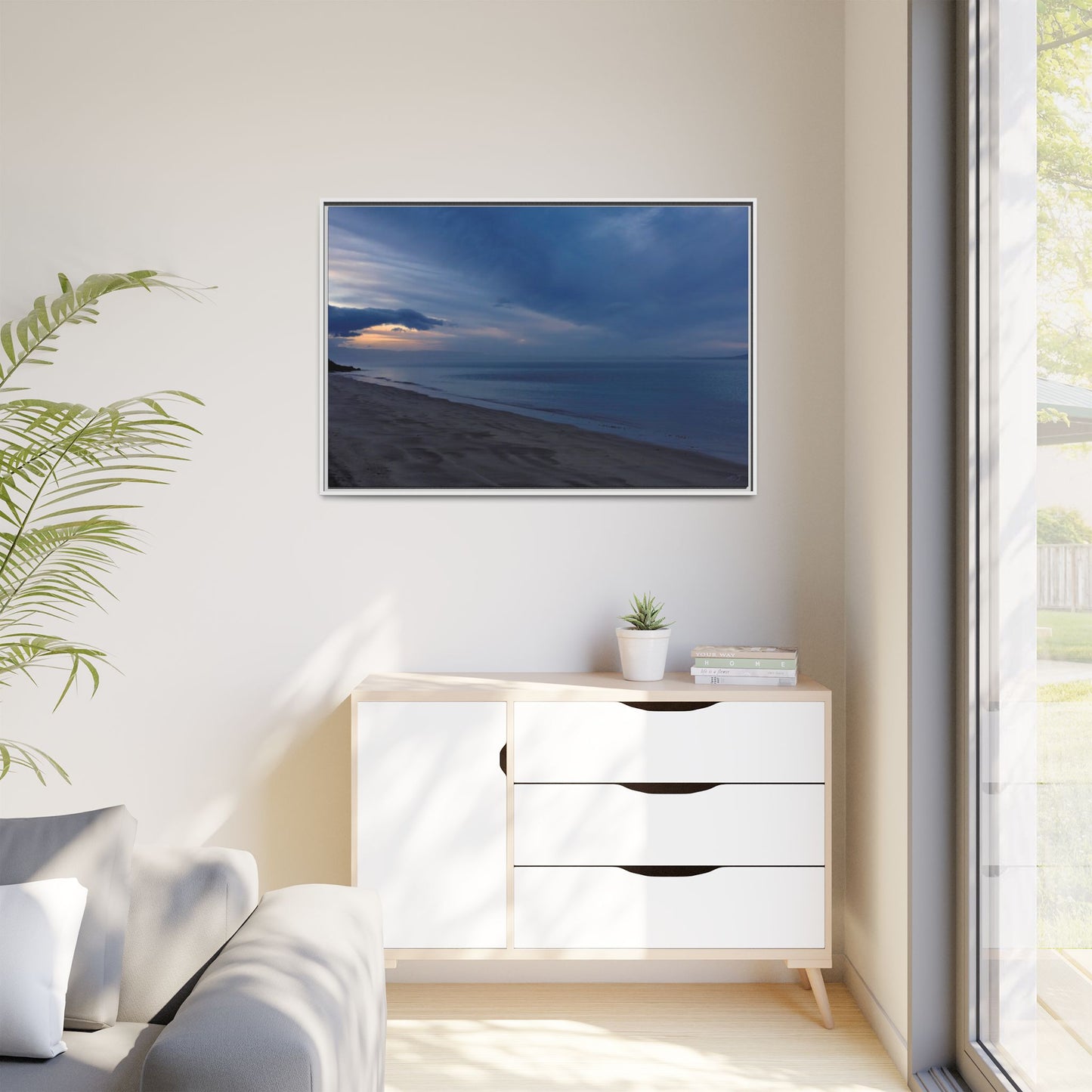 Winter Dawn at Waterloo Beach [6707] | Framed Canvas