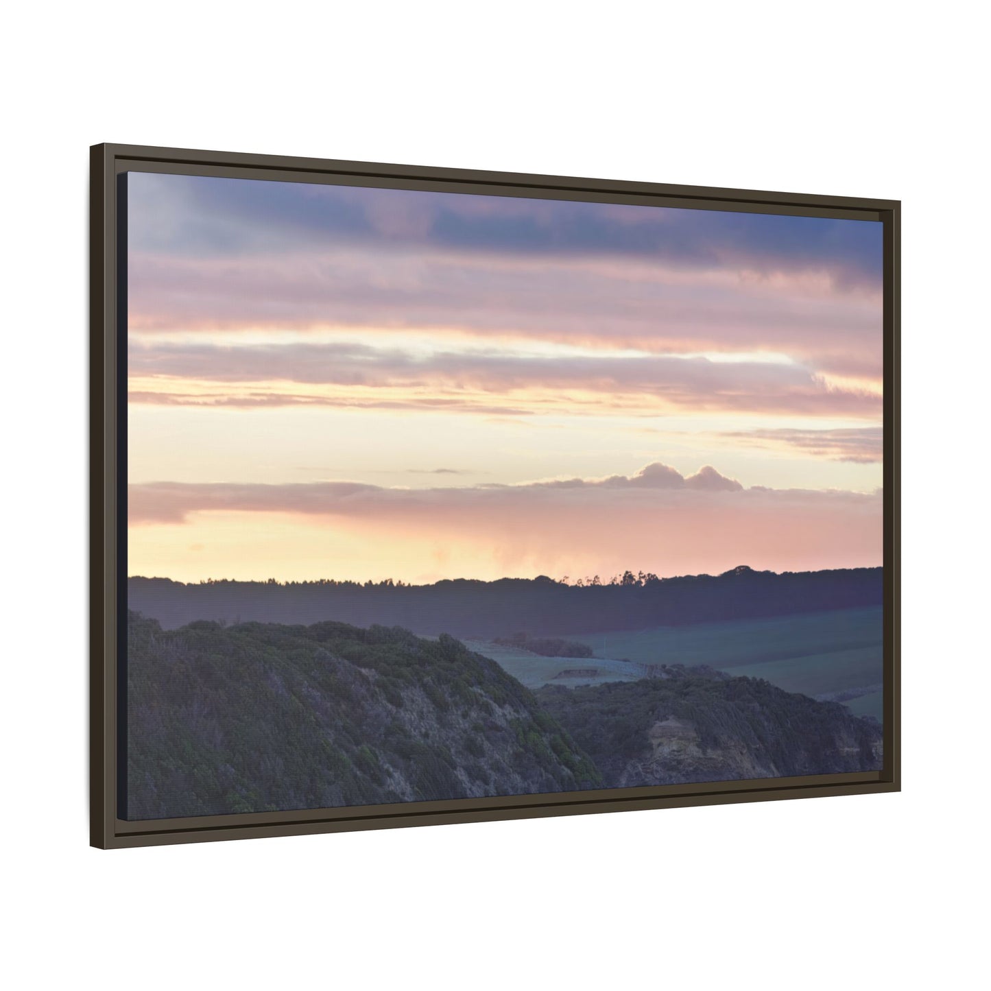 Lever de soleil hivernal sur la péninsule de Mornington [6239] | Toile encadrée