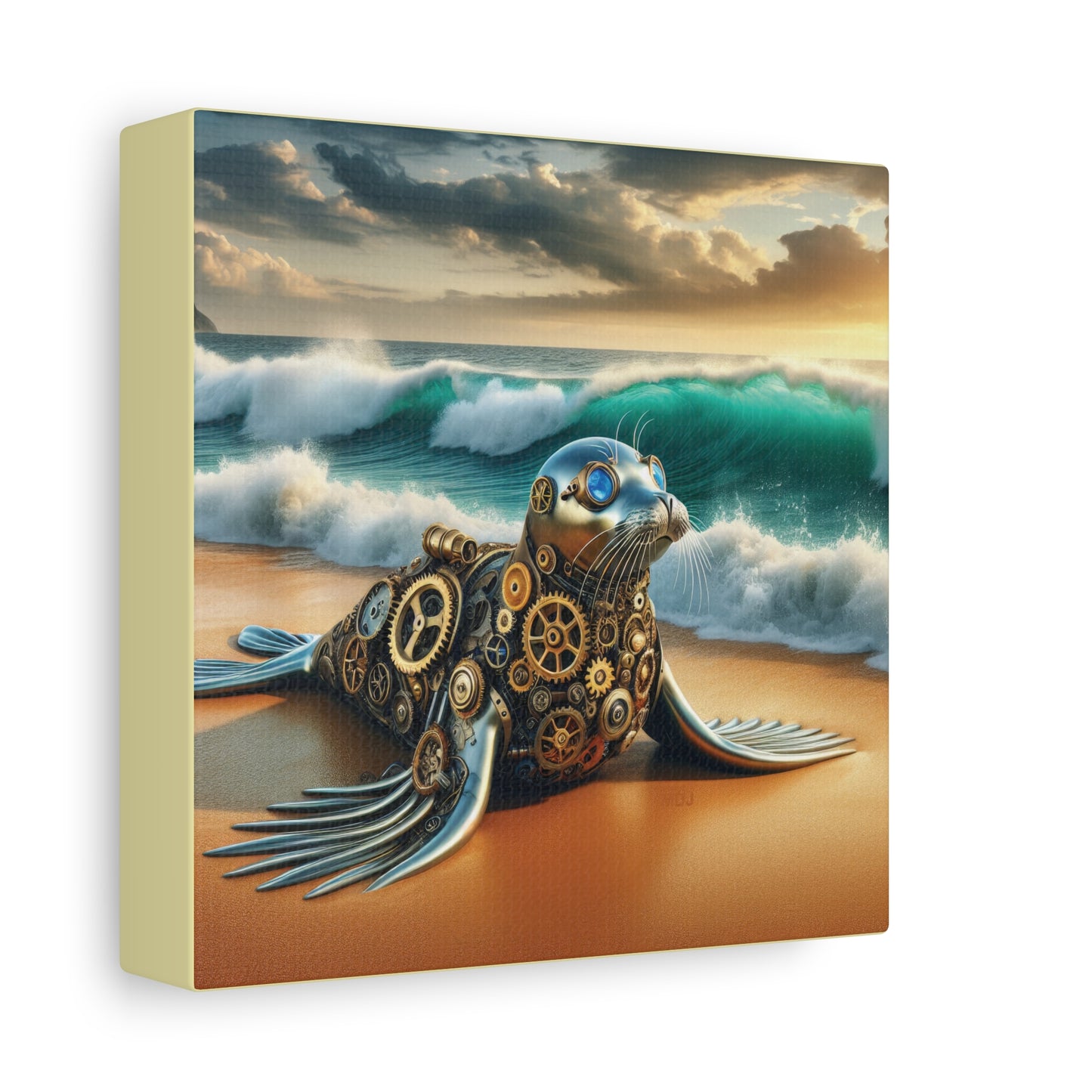 Steampunk Seal 9 - Thick Matte Canvas Print