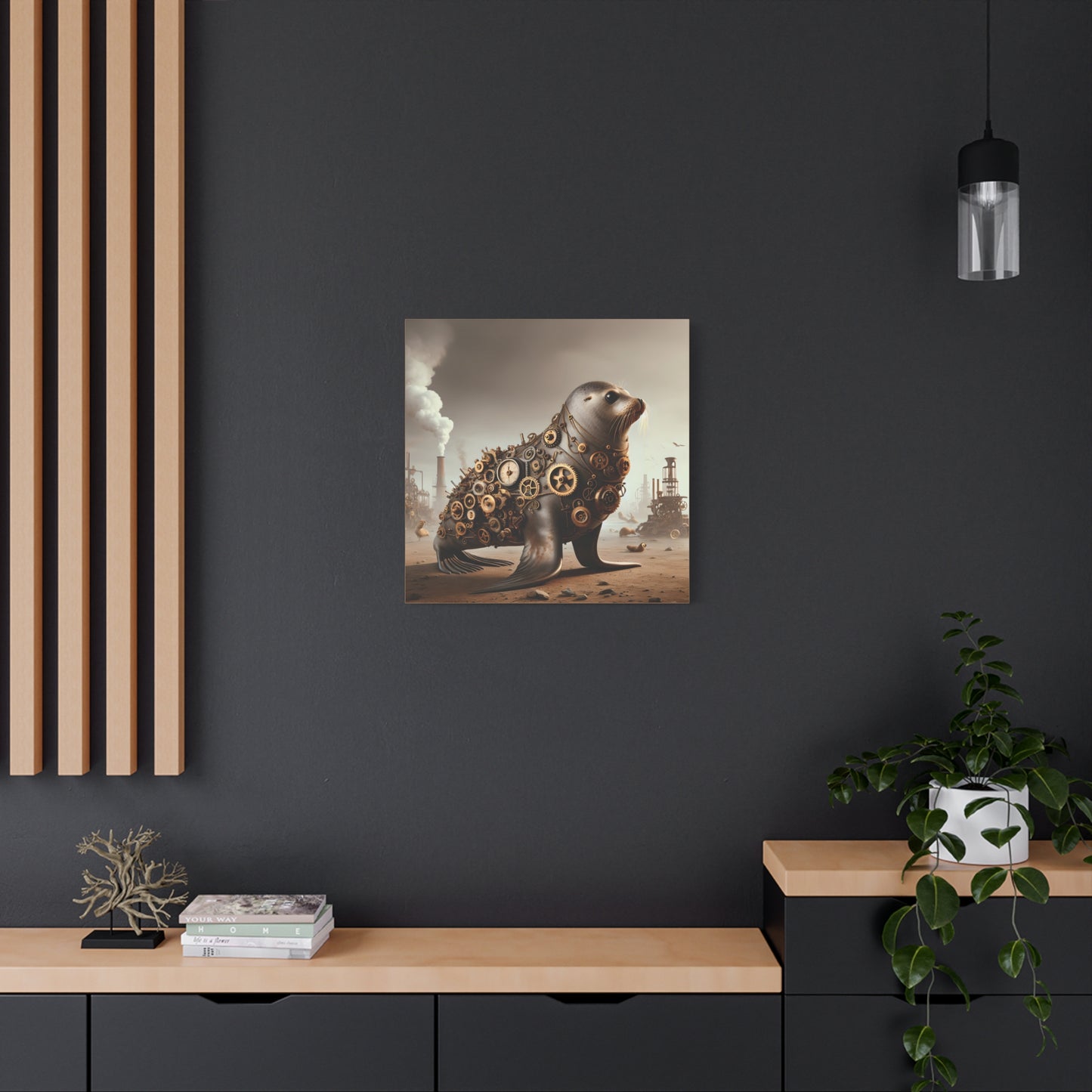 Steampunk Seal 7 - Thick Matte Canvas Print