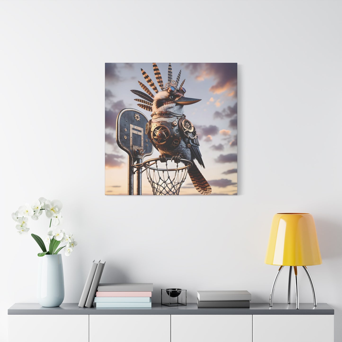 Steampunk Kookaburra 19 - Thick Matte Canvas Print