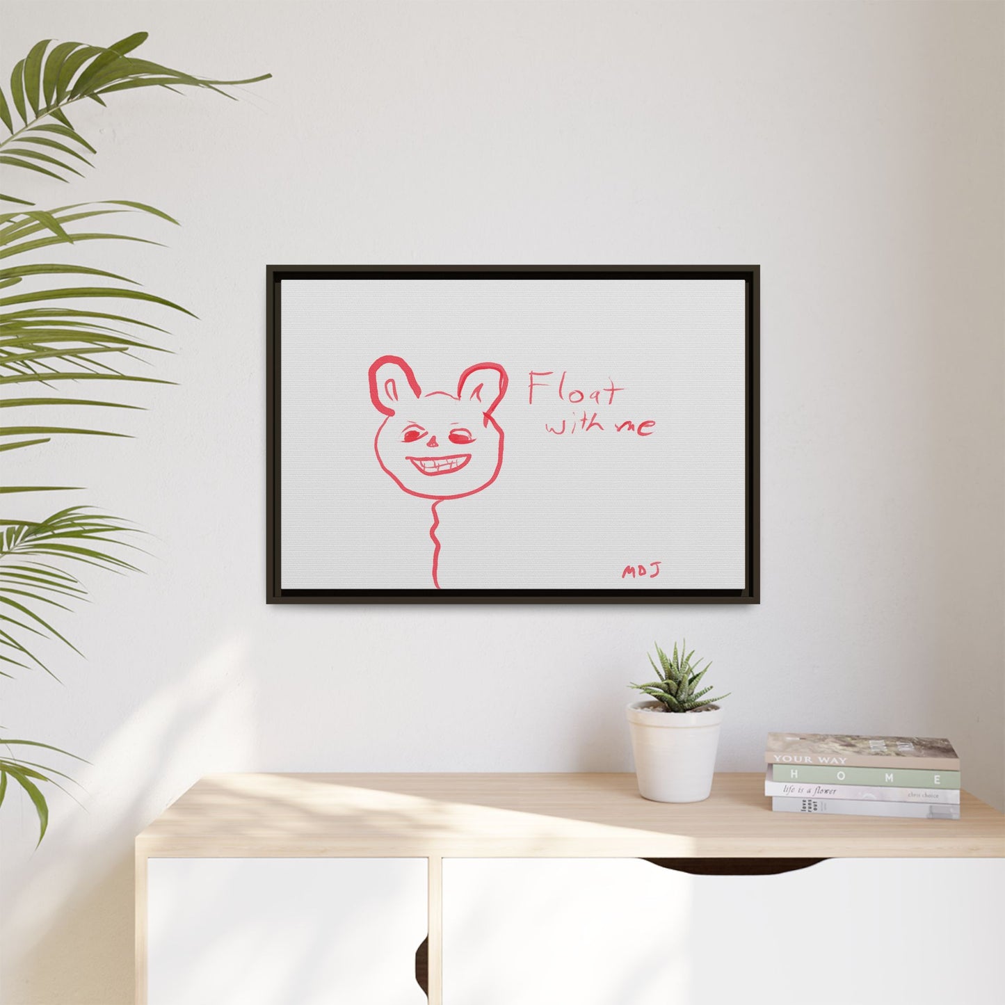 Float with Me - Framed Canvas Print