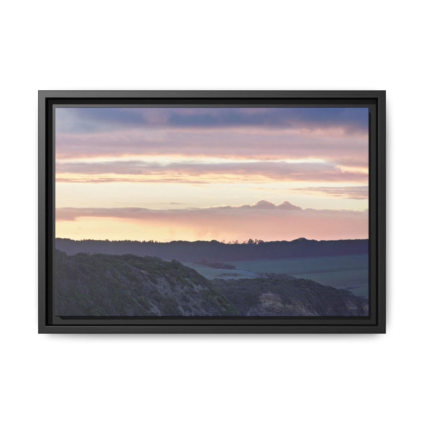 Lever de soleil hivernal sur la péninsule de Mornington [6239] | Toile encadrée