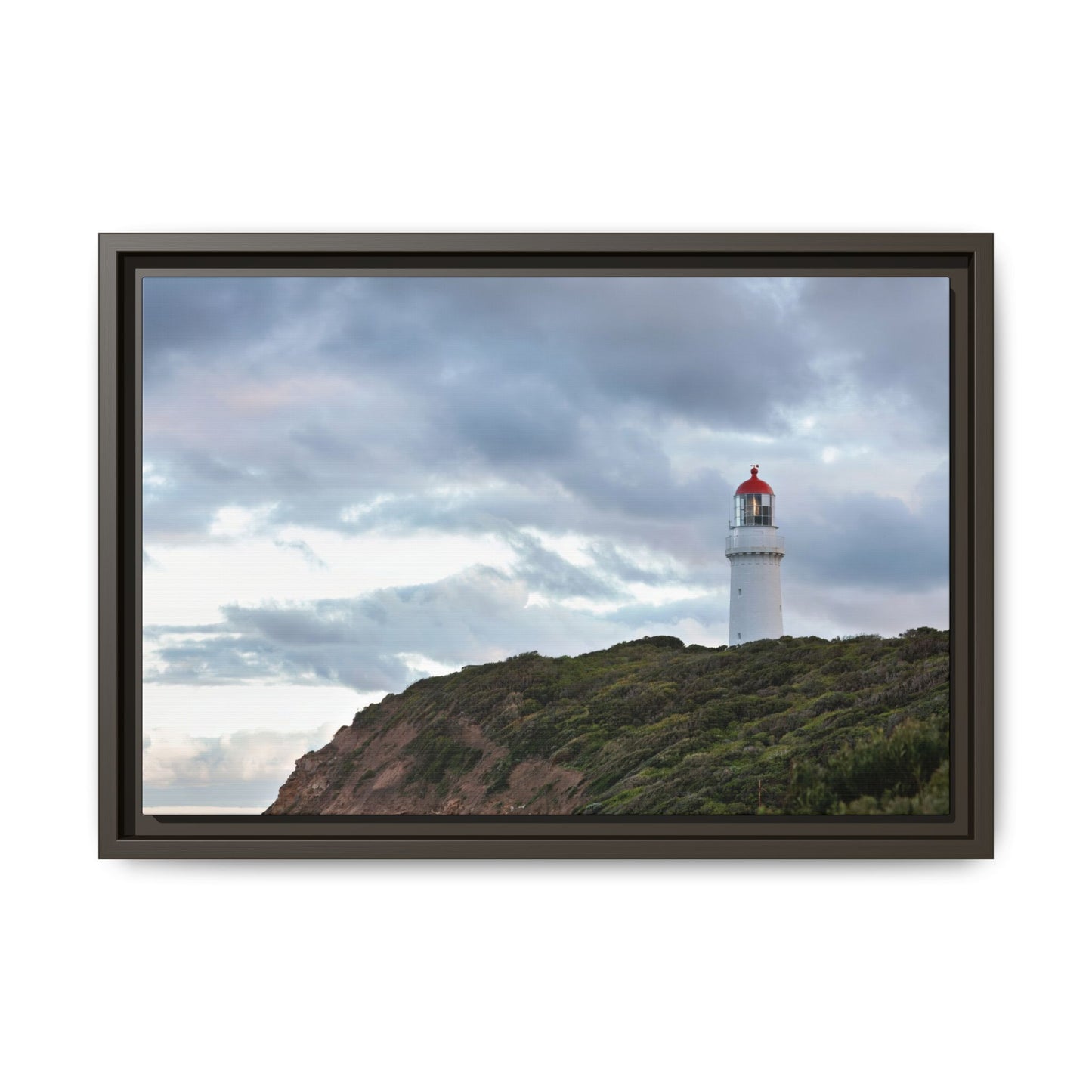 Cape Schank Lighthouse on a Winter Morning 6287 - Framed Canvas Print