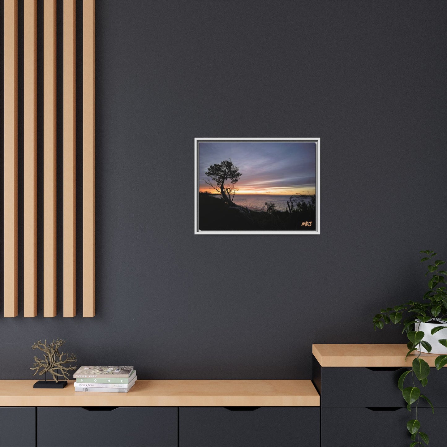 A Tranquil Evening: The Sunset Over Cowes | Framed Canvas