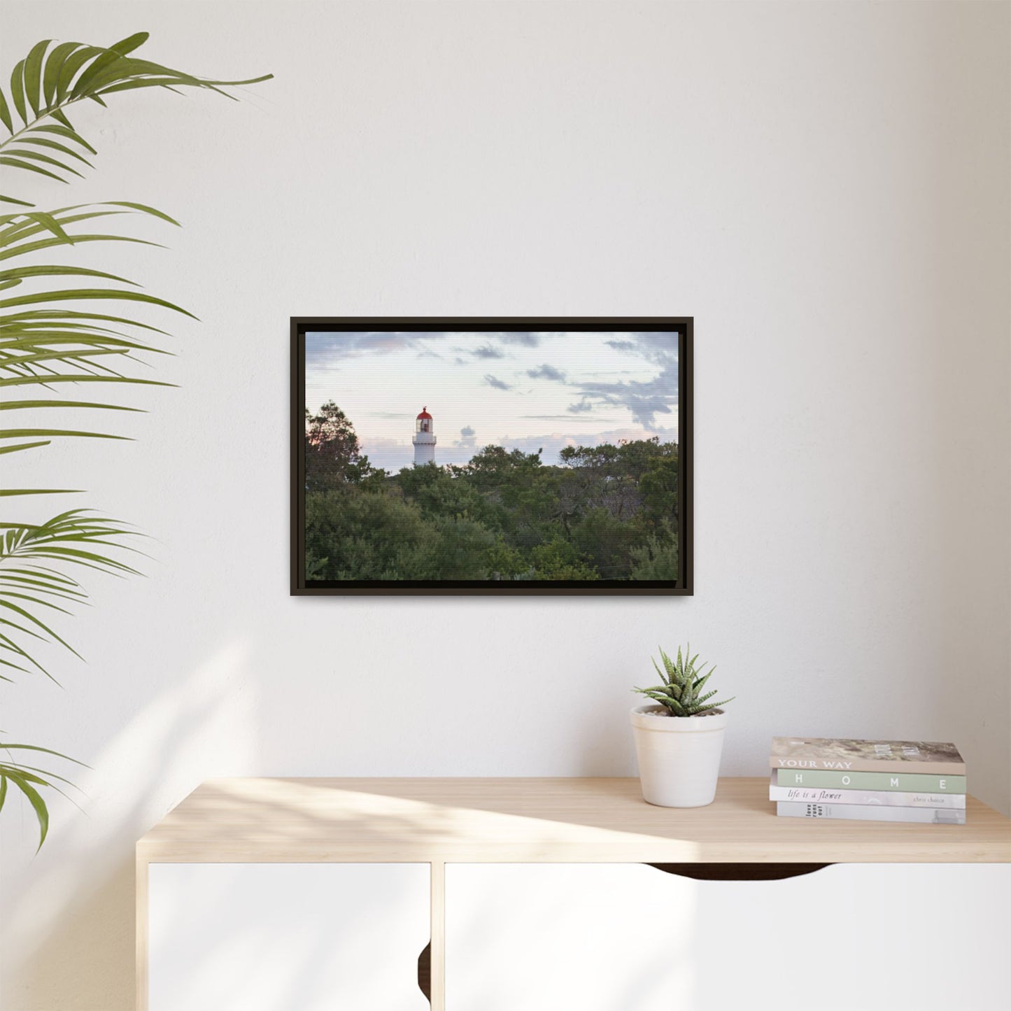 Cape Schank Lighthouse on a Winter Morning 6279 - Framed Canvas Print