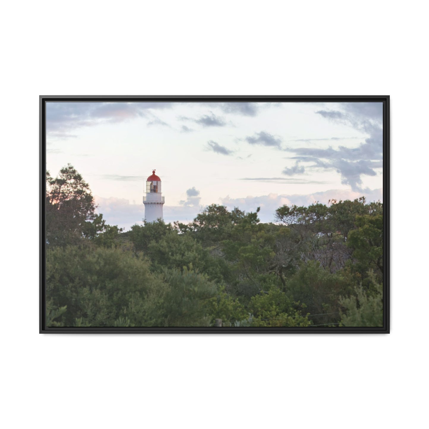 Cape Schank Lighthouse on a Winter Morning 6279 - Framed Canvas Print