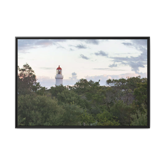Cape Schank Lighthouse on a Winter Morning 6279 - Framed Canvas Print