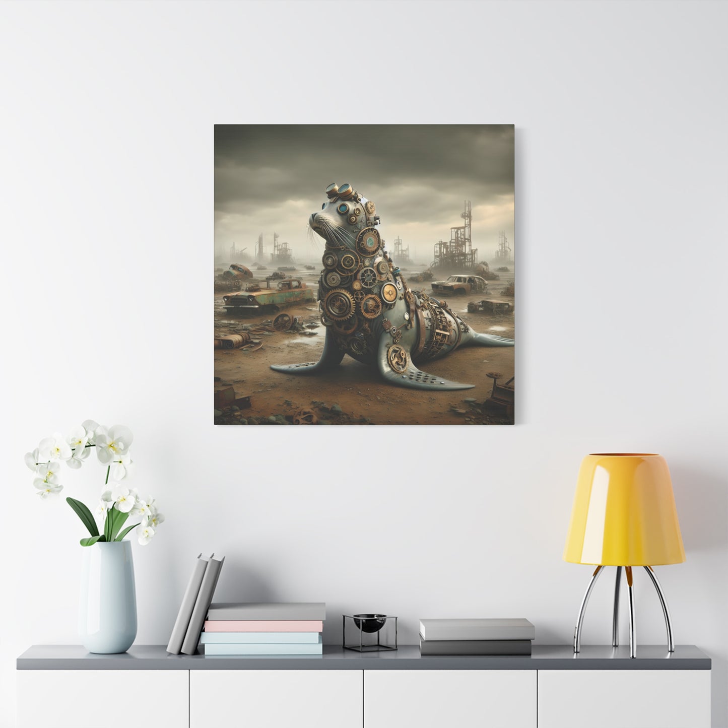 Steampunk Seal 8 - Thick Matte Canvas Print