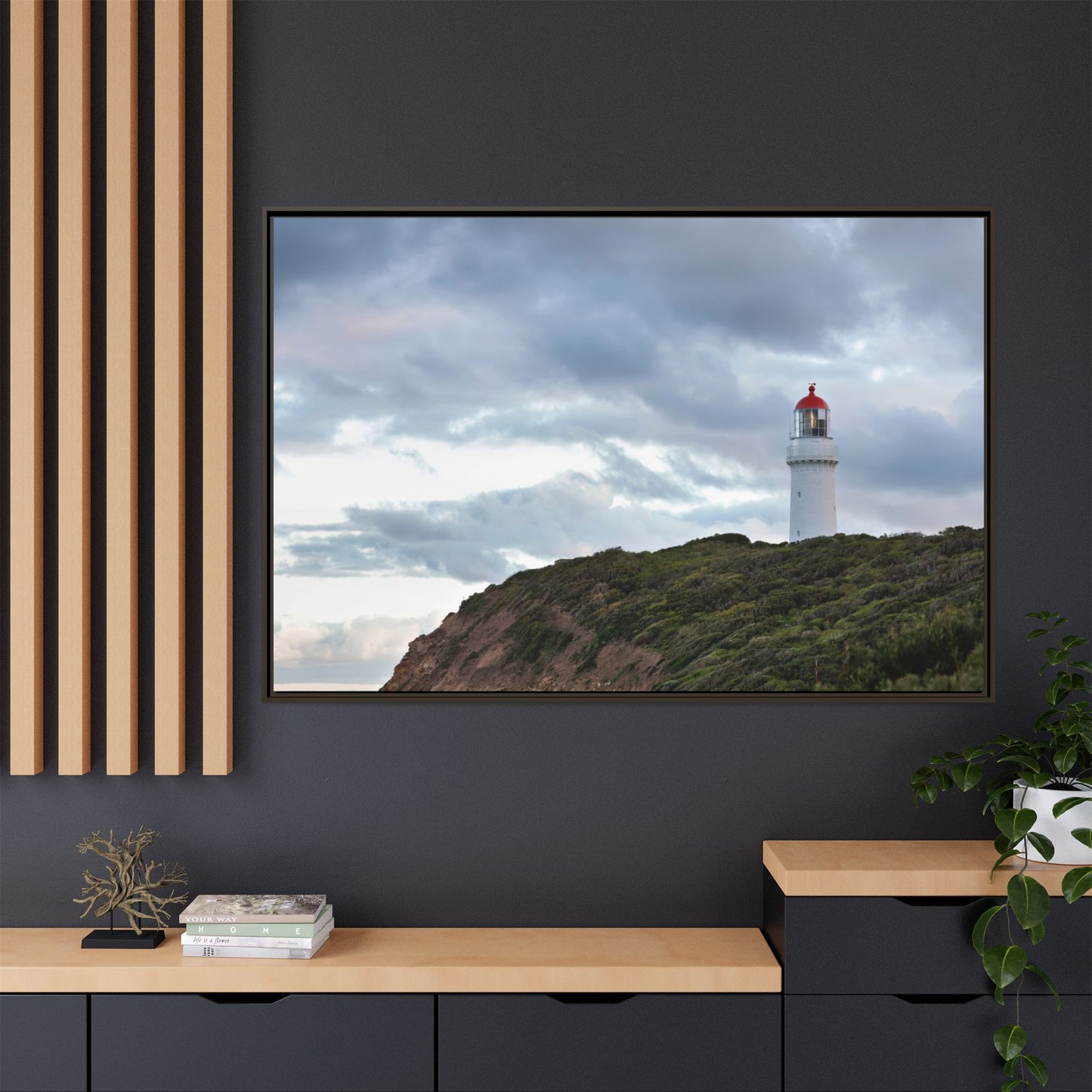 Cape Schank Lighthouse on a Winter Morning 6287 - Framed Canvas Print