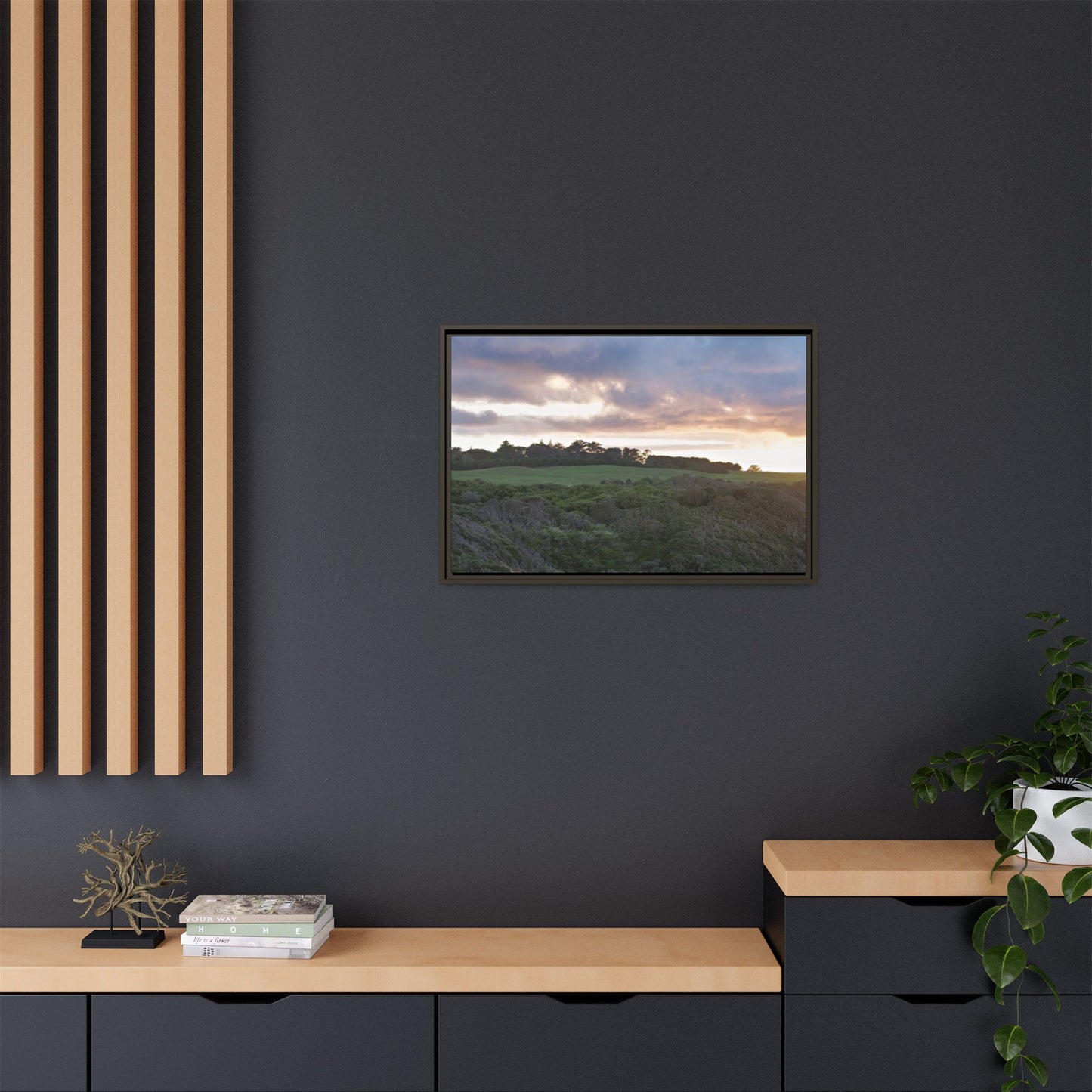 Winter Sunrise on the Mornington Peninsula 6268 - Thick Matte Canvas Print, Framed