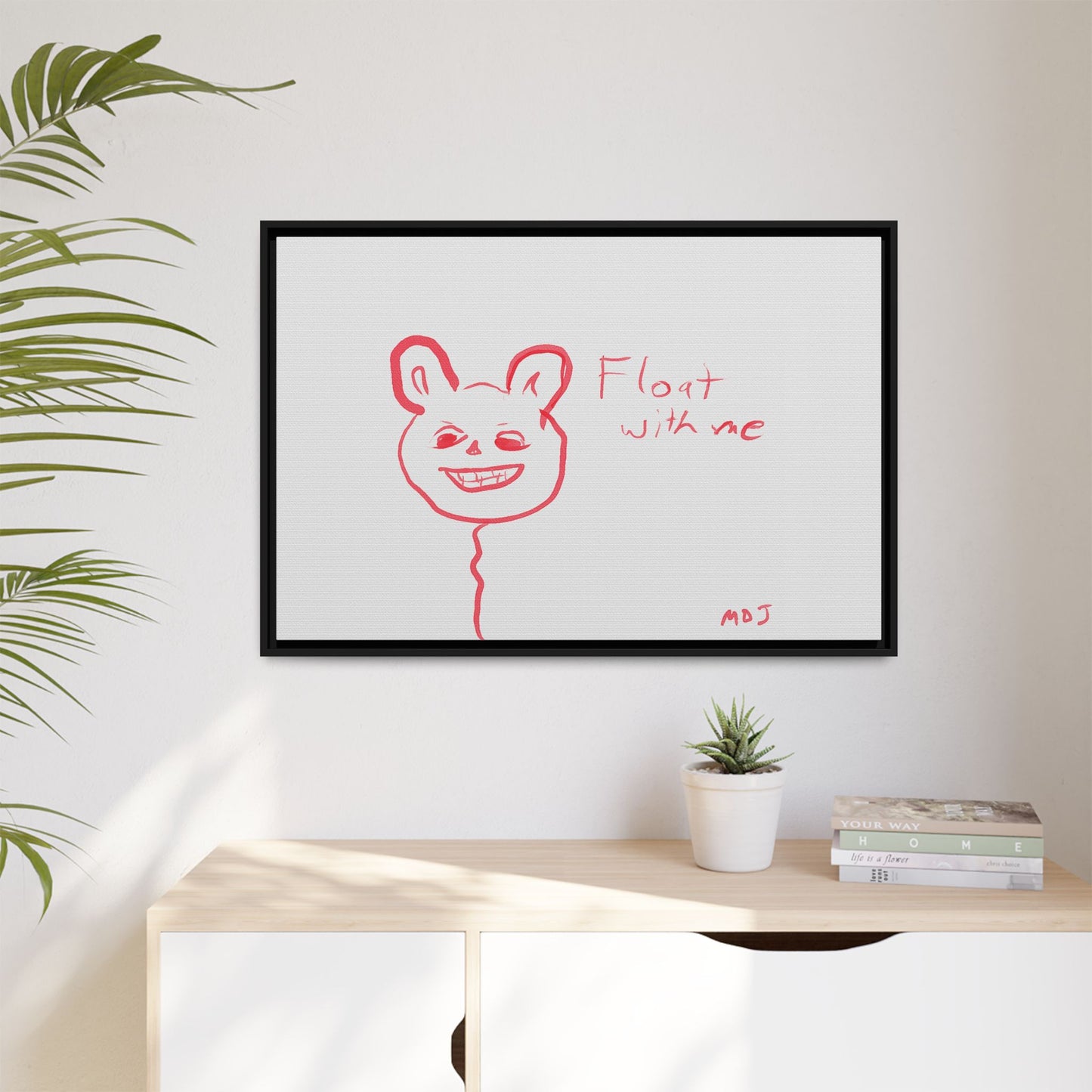Float with Me - Framed Canvas Print