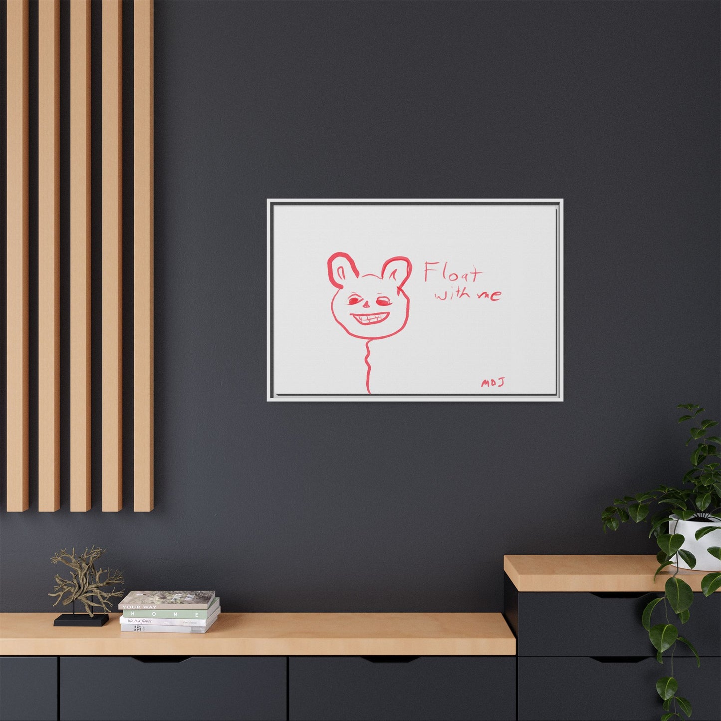 Float with Me - Framed Canvas Print