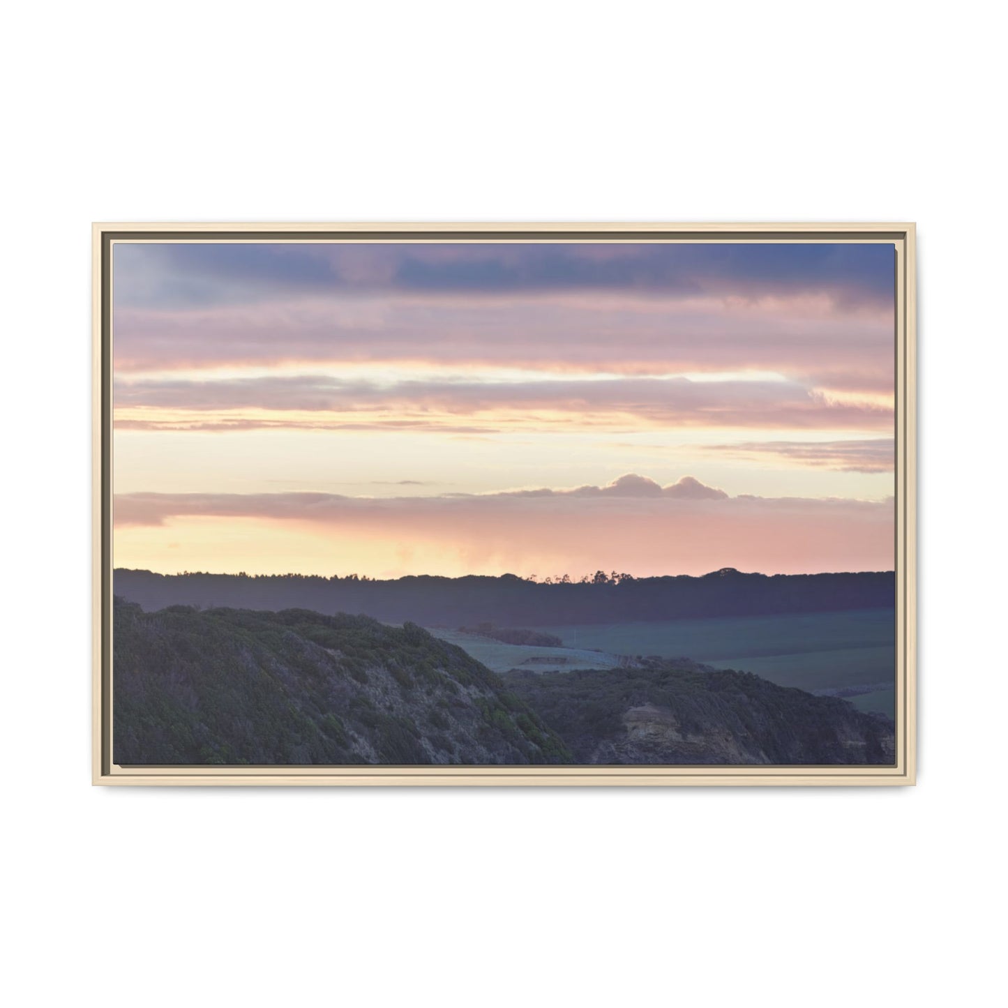 Lever de soleil hivernal sur la péninsule de Mornington [6239] | Toile encadrée