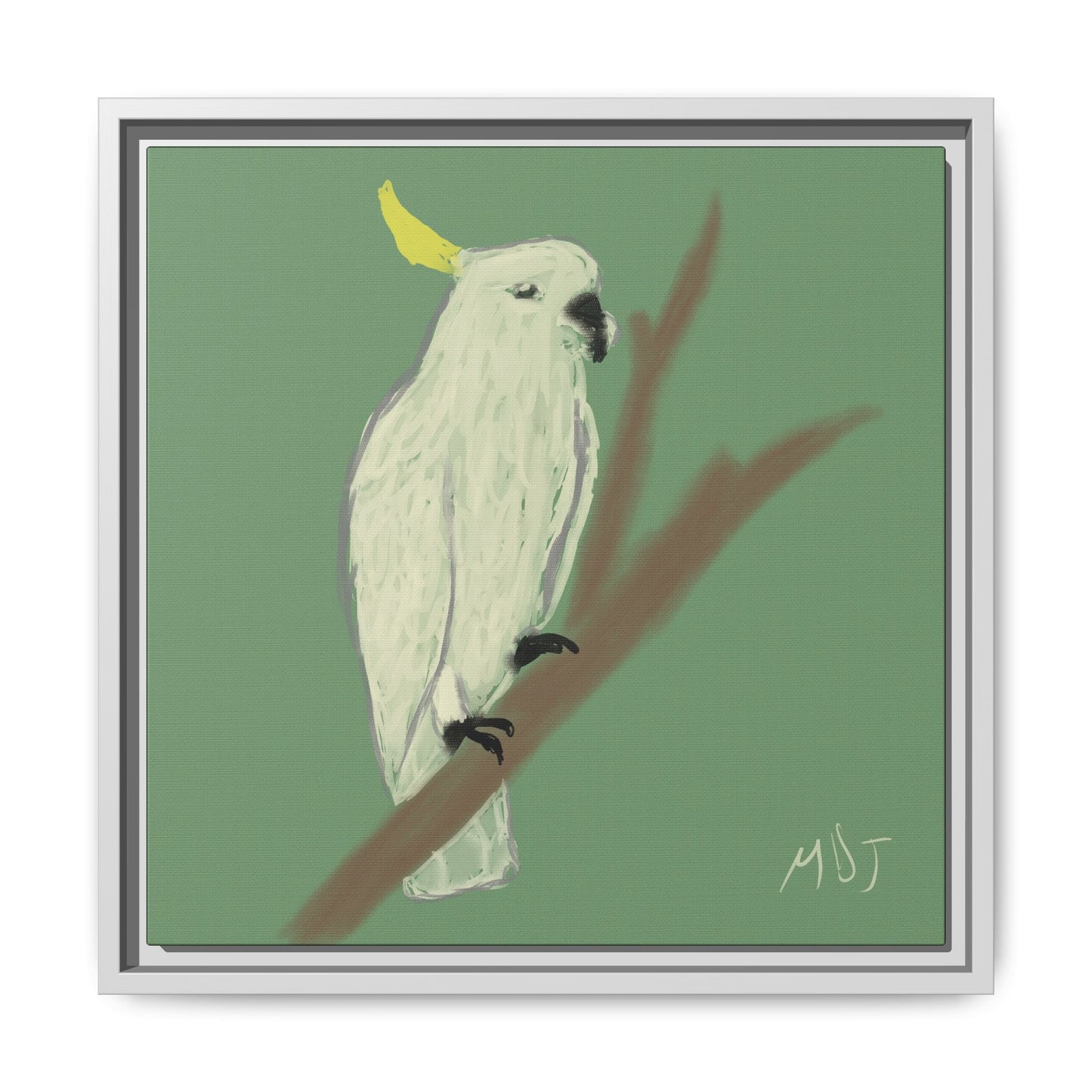 Cockatoo Charm - Framed Canvas Print