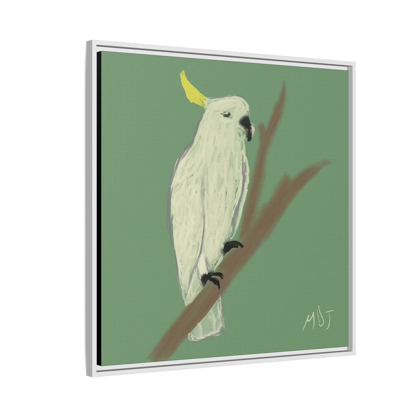 Cockatoo Charm - Framed Canvas Print