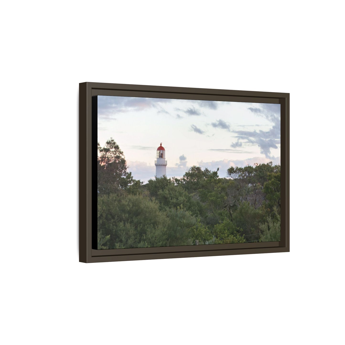 Cape Schank Lighthouse on a Winter Morning 6279 - Framed Canvas Print