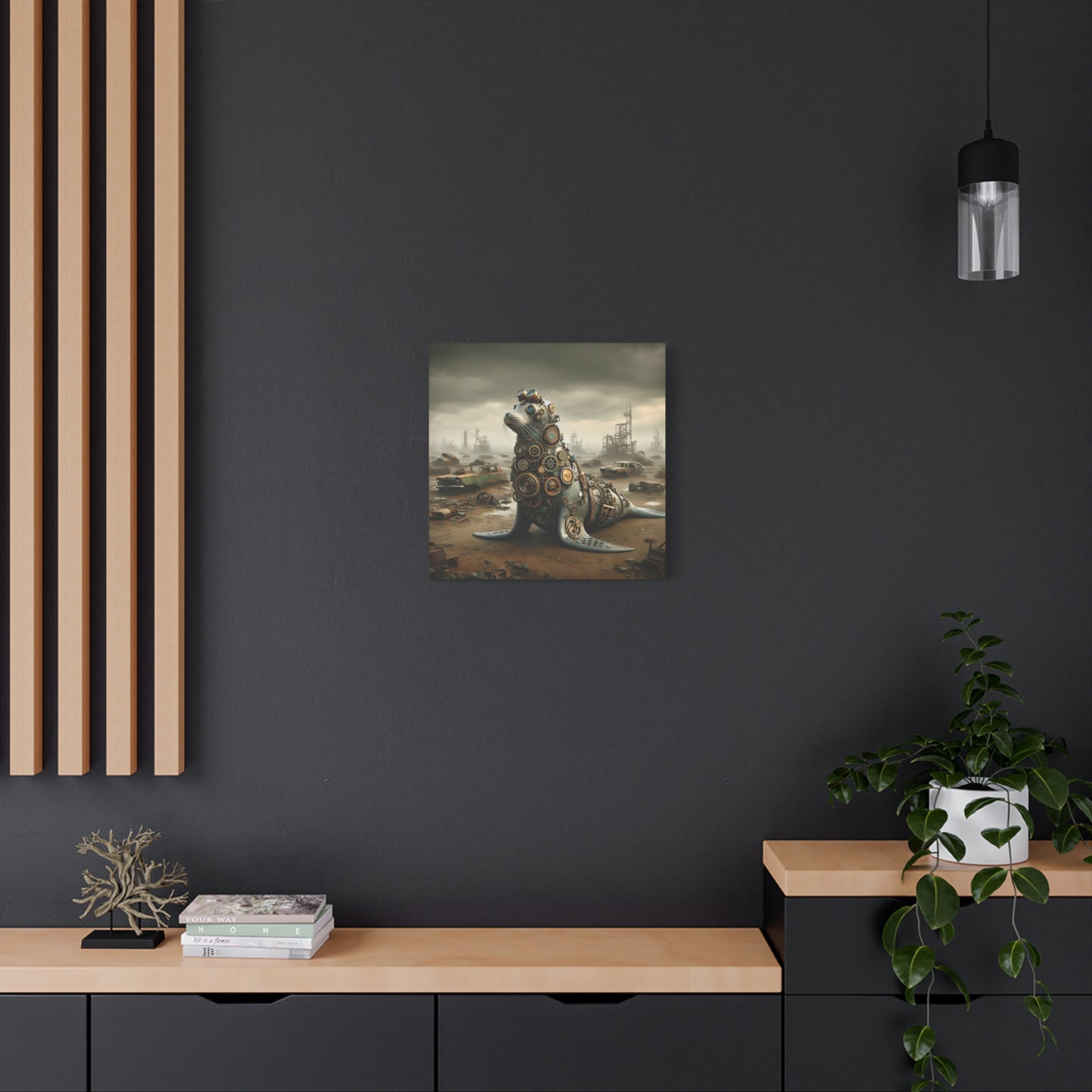 Steampunk Seal 8 - Thick Matte Canvas Print