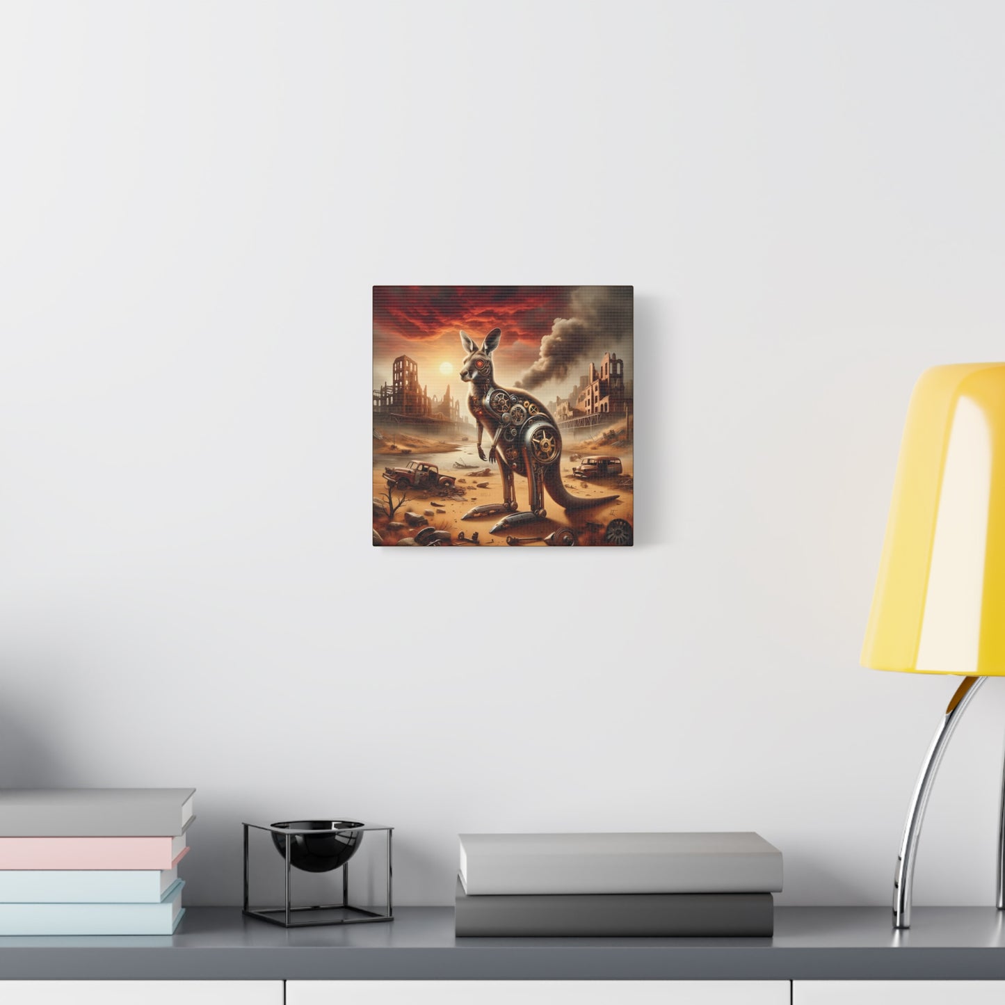 Steampunk Kangaroo 15 - Thick Matte Canvas Print