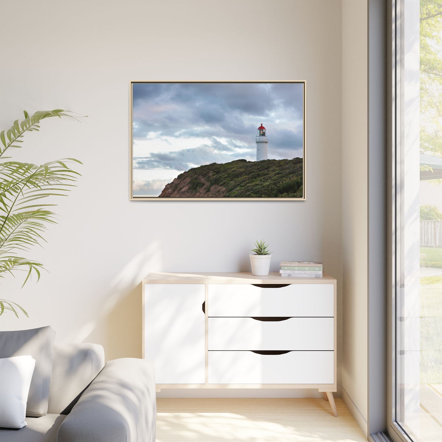 Cape Schank Lighthouse on a Winter Morning 6287 - Framed Canvas Print