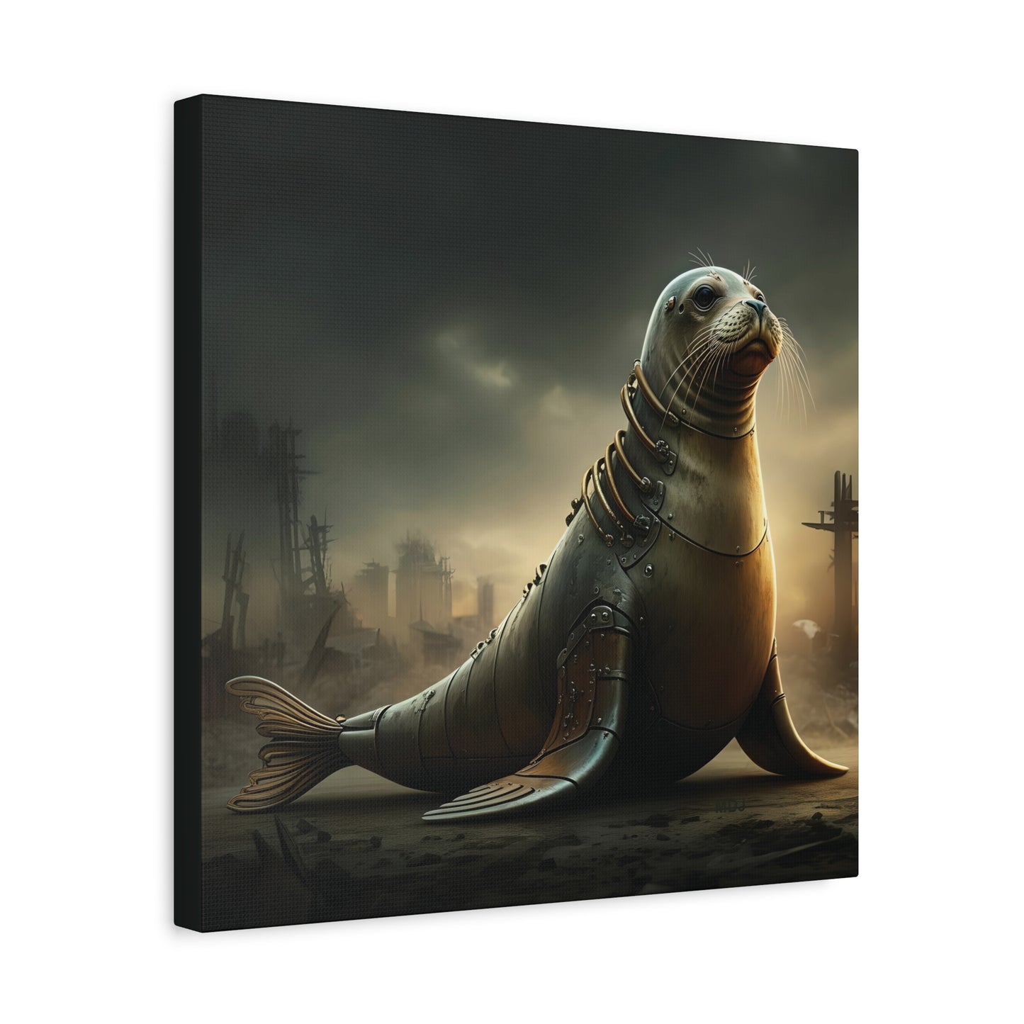 Steampunk Seal 12 - Thick Matte Canvas Print