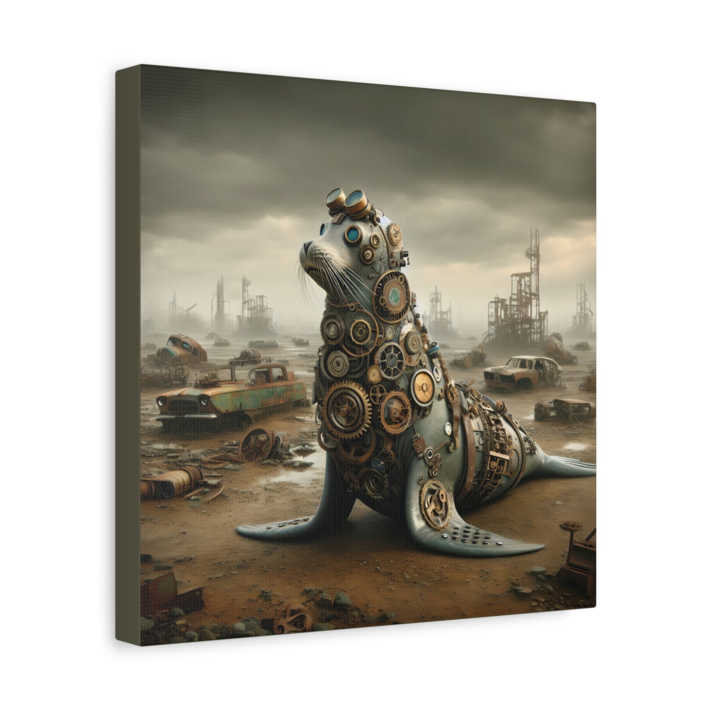 Steampunk Seal 8 - Thick Matte Canvas Print