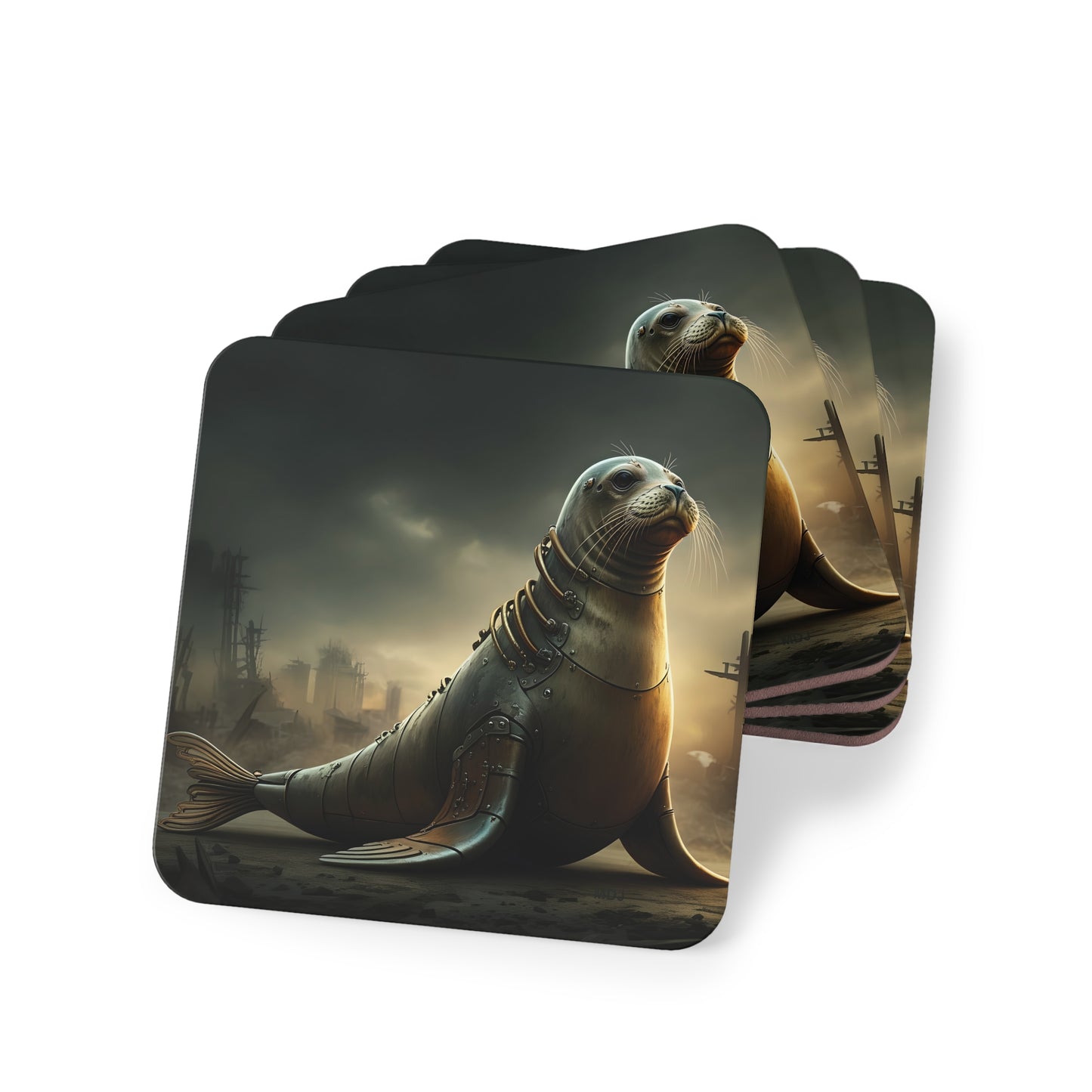 Steampunk Seal 12 - Coasters