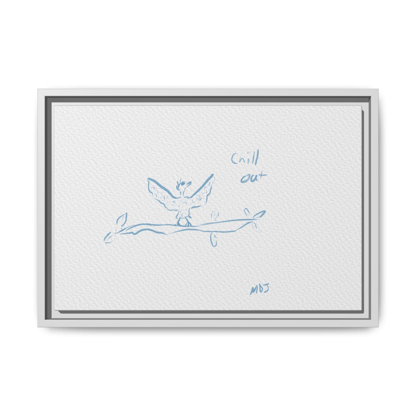Chill Out Bird | The Framed Canvas Deployment