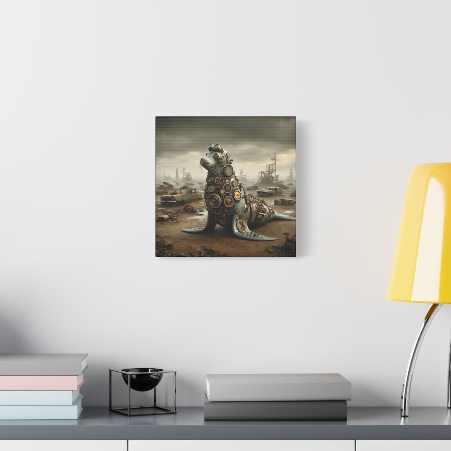 Steampunk Seal 8 - Thick Matte Canvas Print