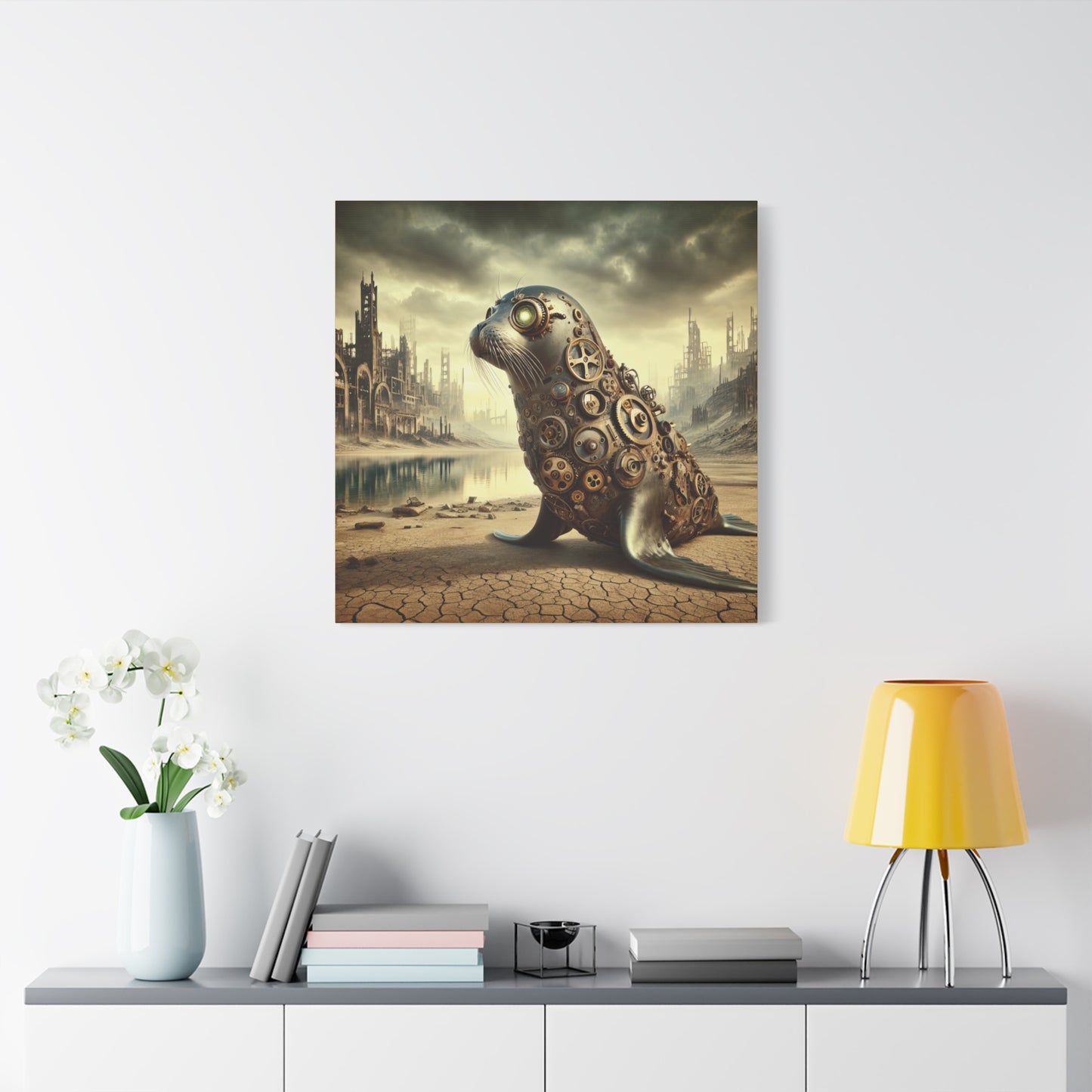 Steampunk Seal 10 - Thick Matte Canvas Print