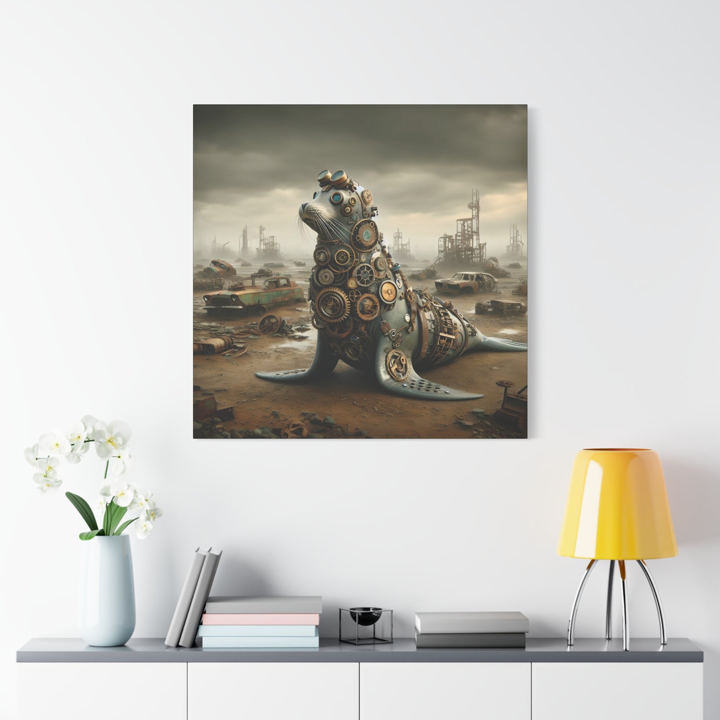 Steampunk Seal 8 - Thick Matte Canvas Print