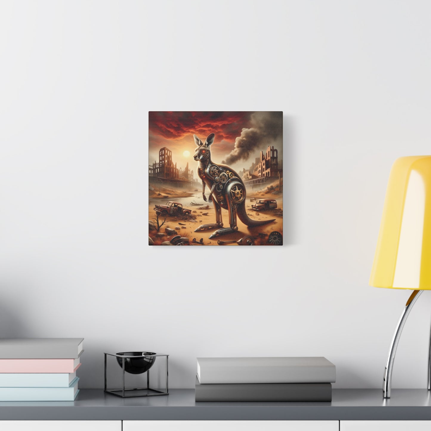 Steampunk Kangaroo 15 - Thick Matte Canvas Print