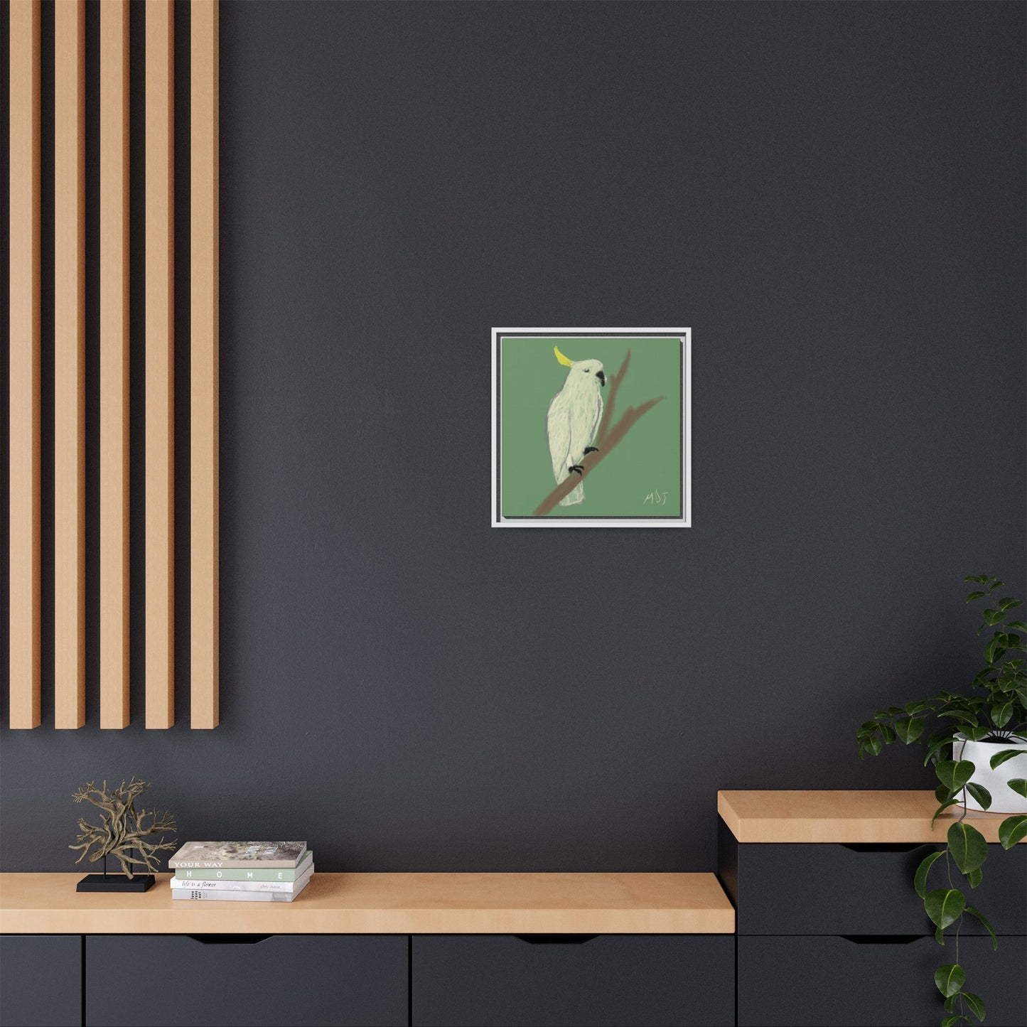 Cockatoo Charm - Framed Canvas Print