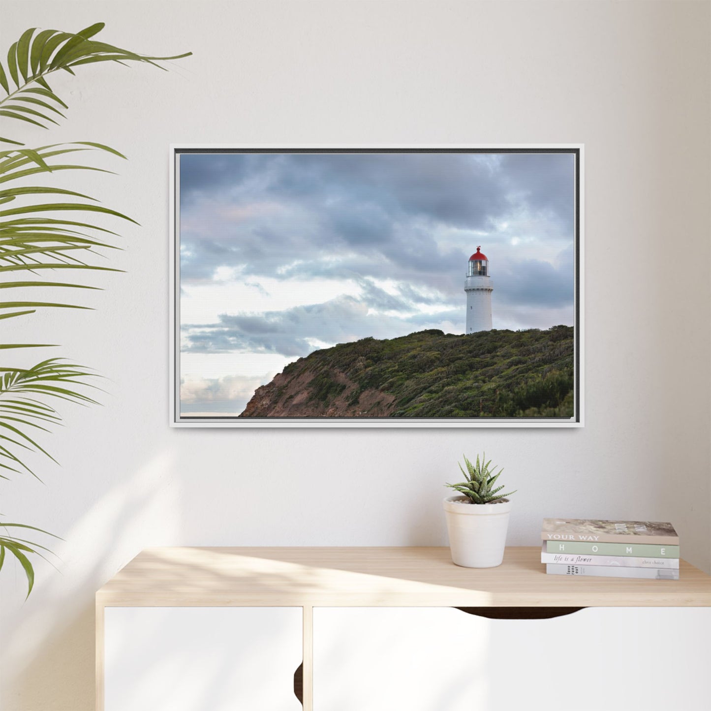 Cape Schank Lighthouse on a Winter Morning 6287 - Framed Canvas Print