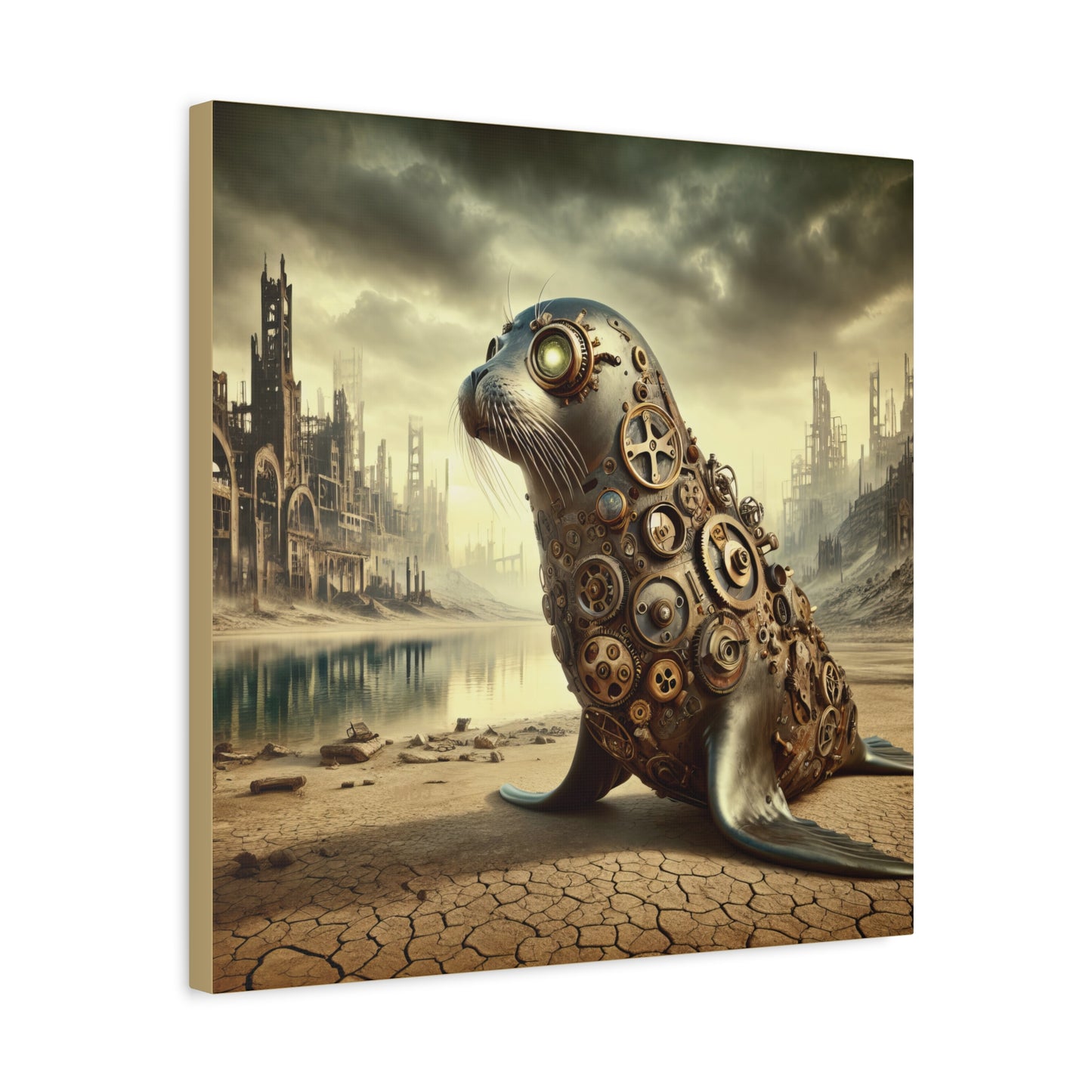 Steampunk Seal 10 - Thick Matte Canvas Print