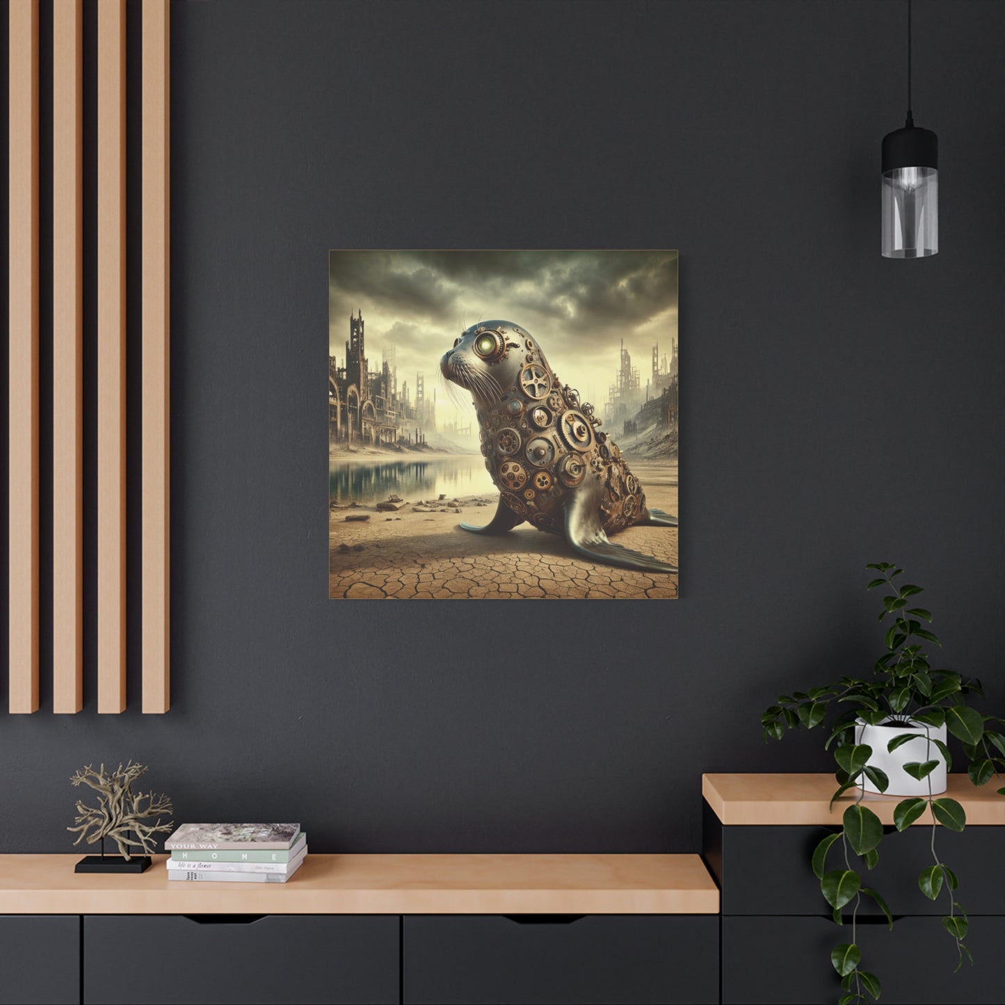 Steampunk Seal 10 - Thick Matte Canvas Print