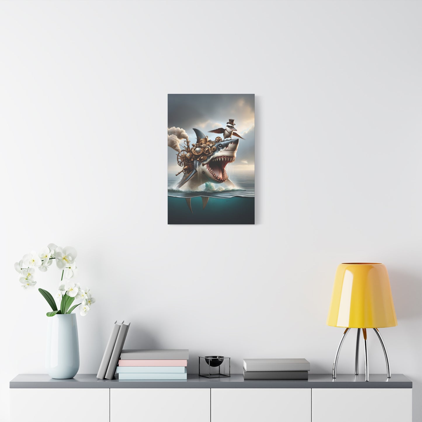 Steampunk Kookaburra 16 - Thick Matte Canvas Print