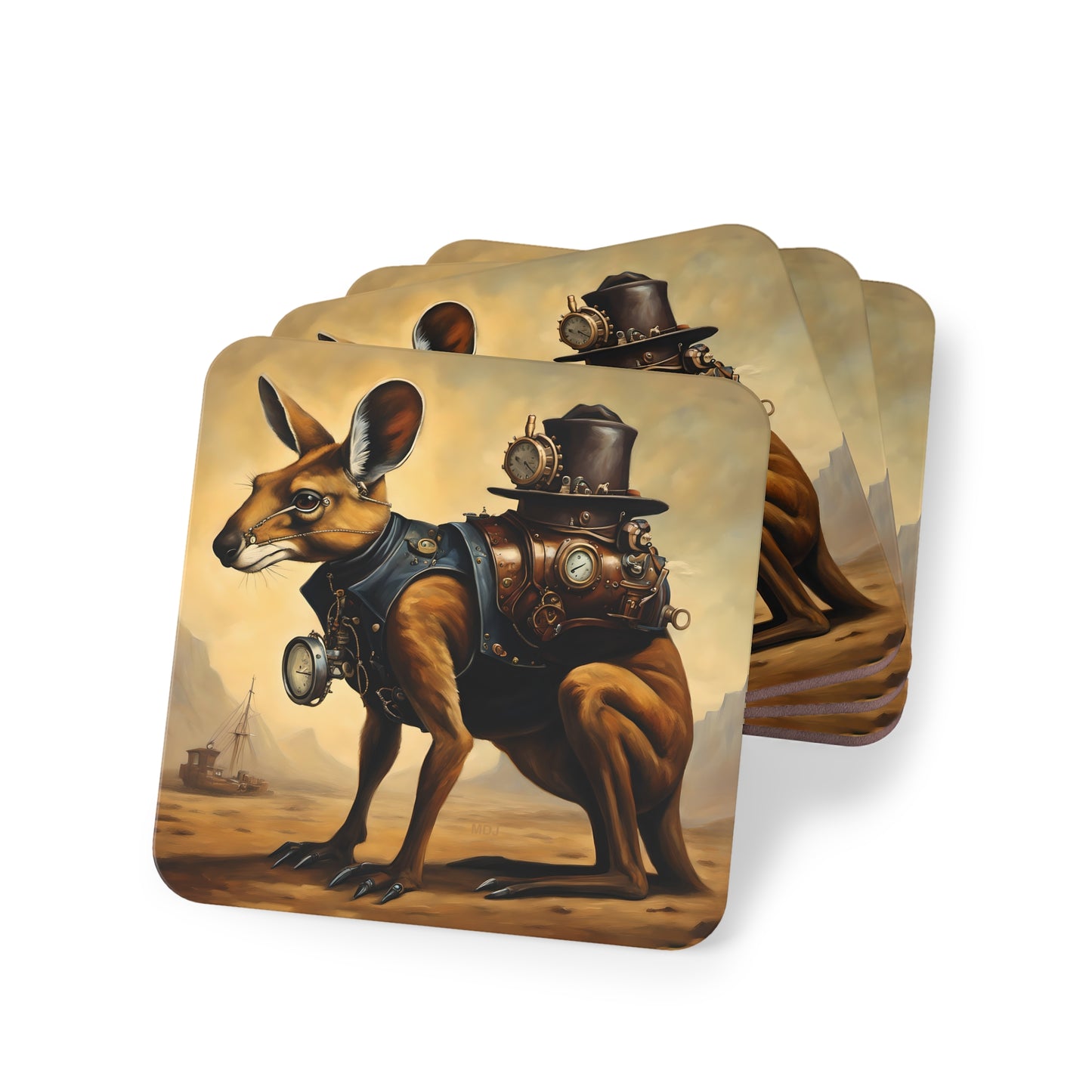 Steampunk Kangaroo 2 - Coasters