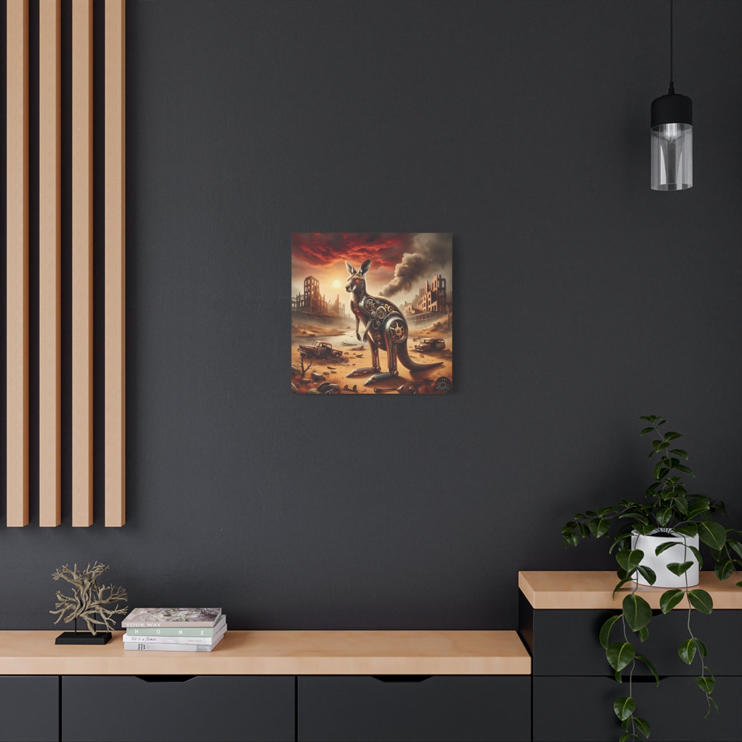 Steampunk Kangaroo 15 - Thick Matte Canvas Print