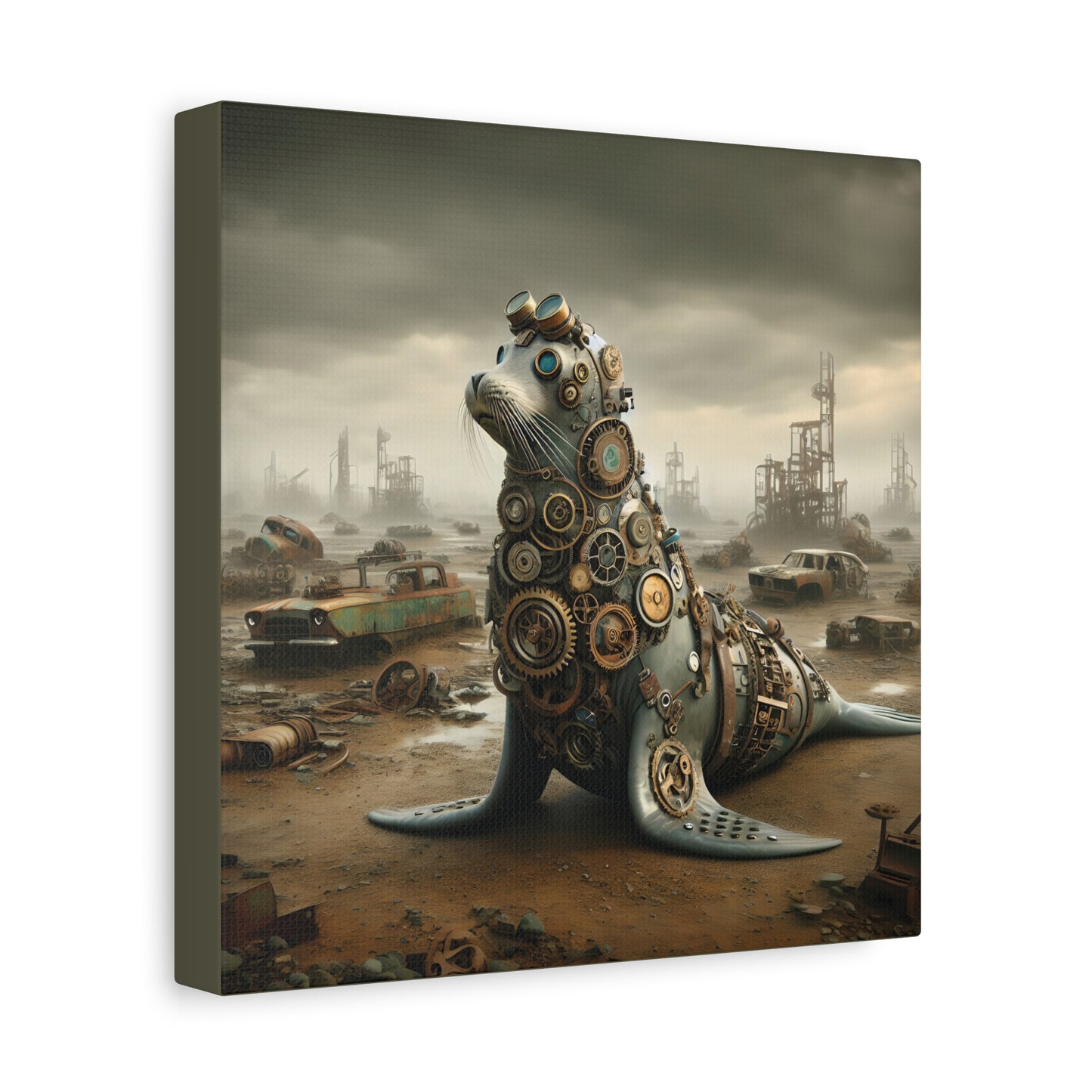 Steampunk Seal 8 - Thick Matte Canvas Print