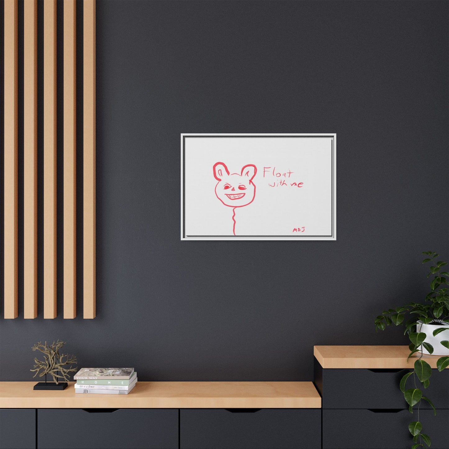 Float with Me - Framed Canvas Print