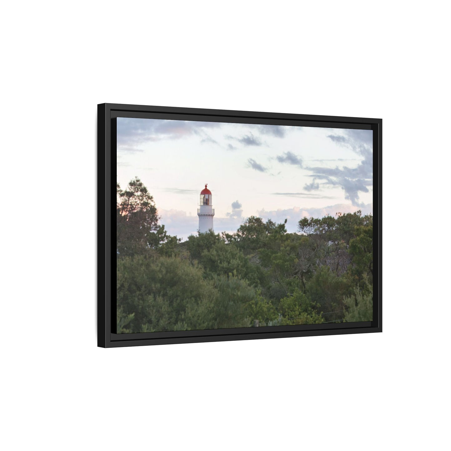 Cape Schank Lighthouse on a Winter Morning 6279 - Framed Canvas Print